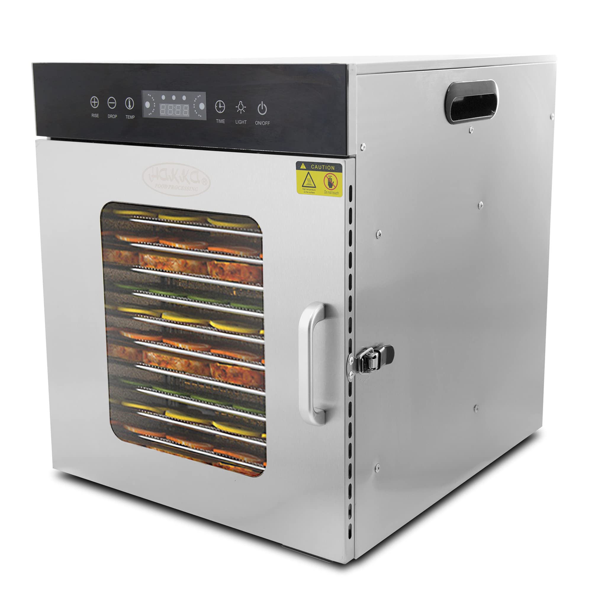 Premium 1000W Stainless Steel Food Dehydrator - 12 Tray Electric Food Dryer with Temperature Control & 24H Timer for Jerky, Meat, Fruit, Herbs, Mushrooms, Vegetables - Perfect for Home Cooking, Camping, Healthy Snacks & DIY Pet Treats