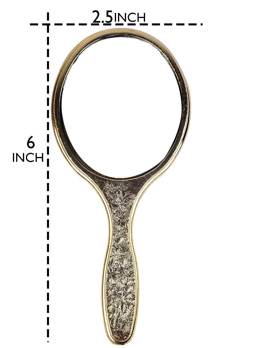 Ekan Double Sided Hand Mirror - Portable Cosmetic Makeup Mirror with Handle for Women | Perfect for Travel, Home Vanity & Professional Makeup Artists