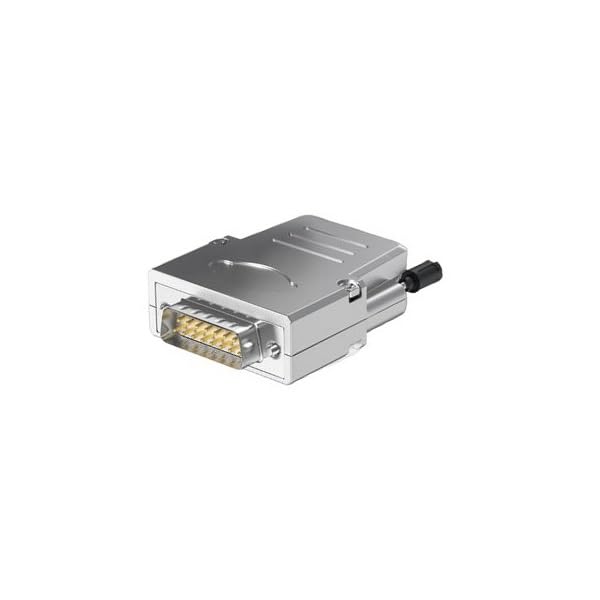 DB15 Male Solderless Shielded Metal Hood Breakout Connector - RS232 D-Sub Serial Port Adapter for Industrial Automation & Computer Networking