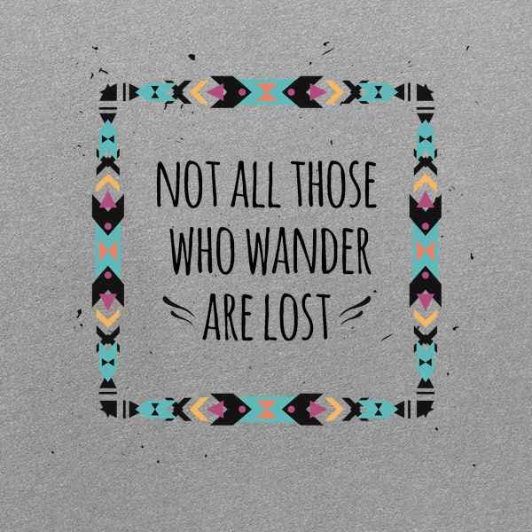 Pop Threads 'Not All Those Who Wander Are Lost' Graphic T-Shirt for Men - Casual Streetwear, Travel Inspired Quote Tee for Outdoor Adventures & Everyday Wear
