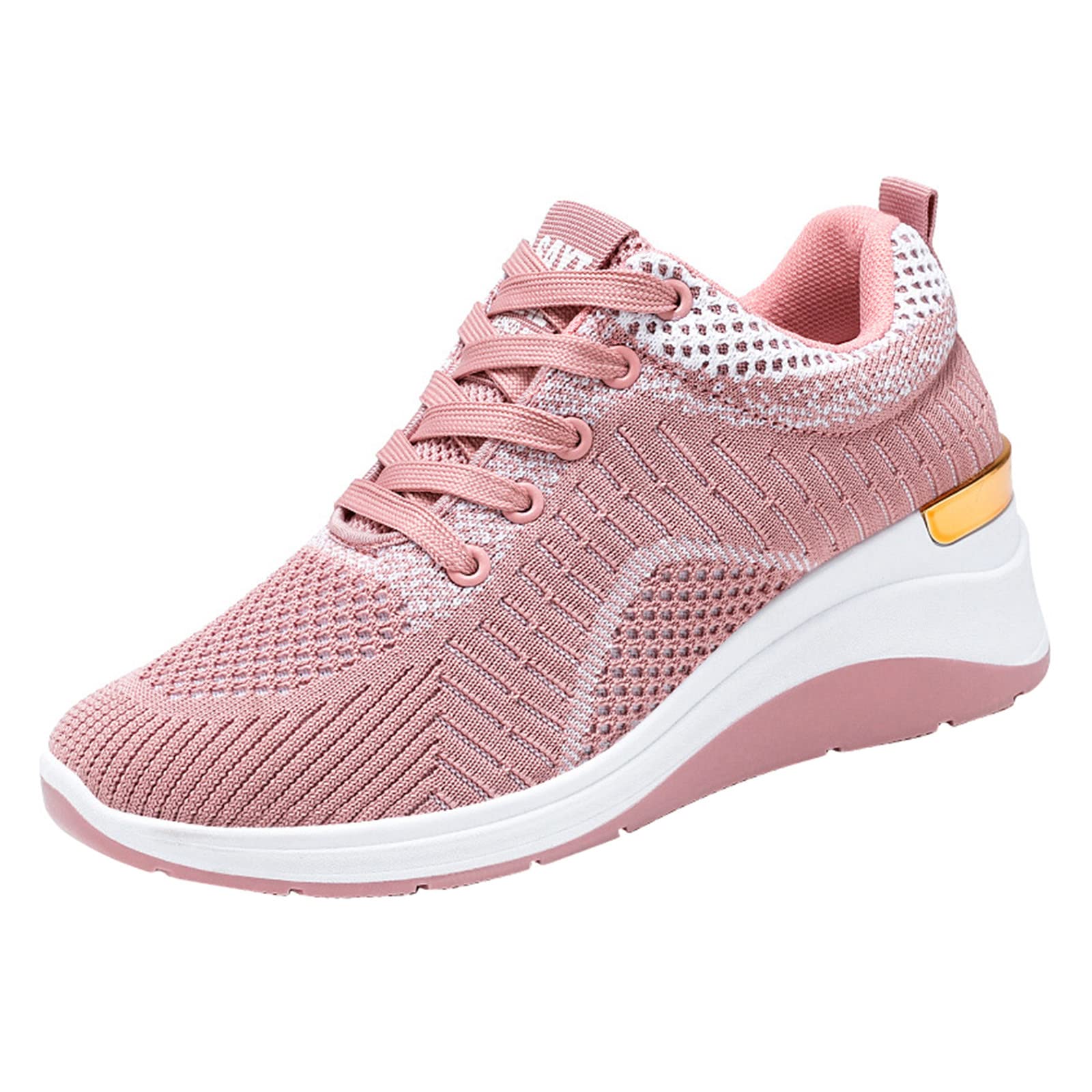 Women's Running Shoes - Breathable Mesh Sneakers for Outdoor, Casual & Fitness - Lightweight Comfortable Wedge Sports Shoes for Jogging, Walking & Gym Workouts