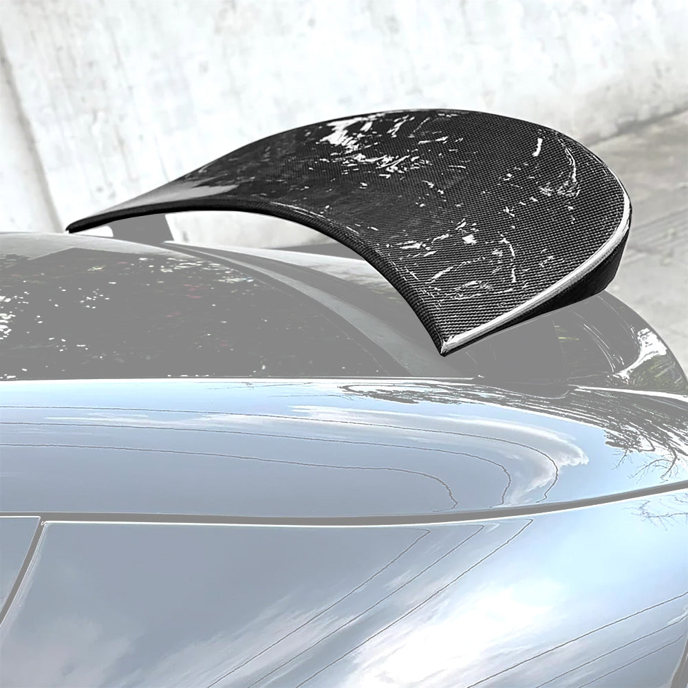 Premium Real Carbon Fiber Model X Wing Spoiler Overlay for Tesla 2016-2025 - Enhance Style & Aerodynamics for Street & Track Performance