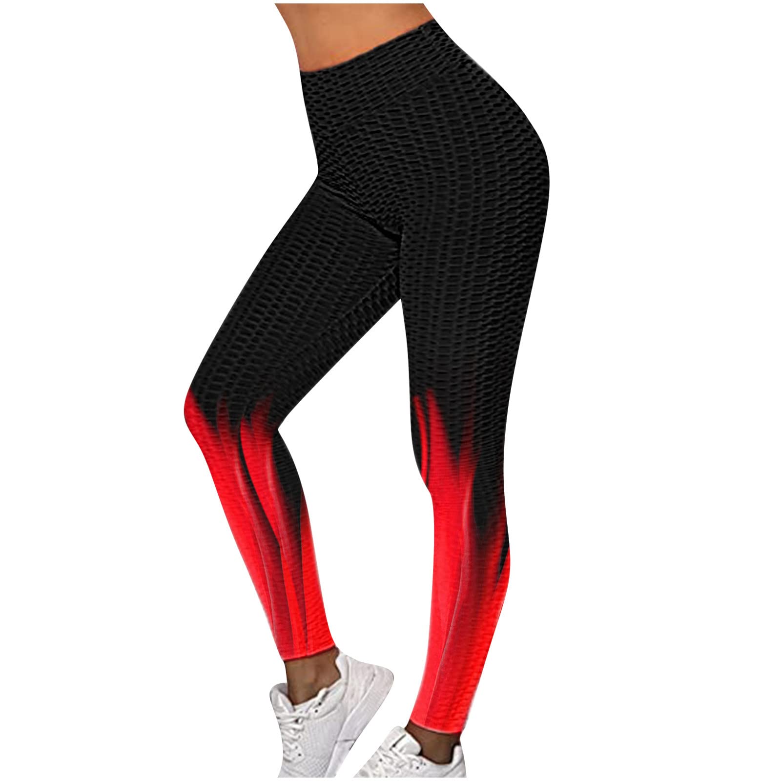 Women's High Waist Yoga Pants - Baby Blue Printed Stretchy Workout Leggings for Running, Jogging & Gym Fitness | Perfect for Yoga, Pilates & Active Lifestyle