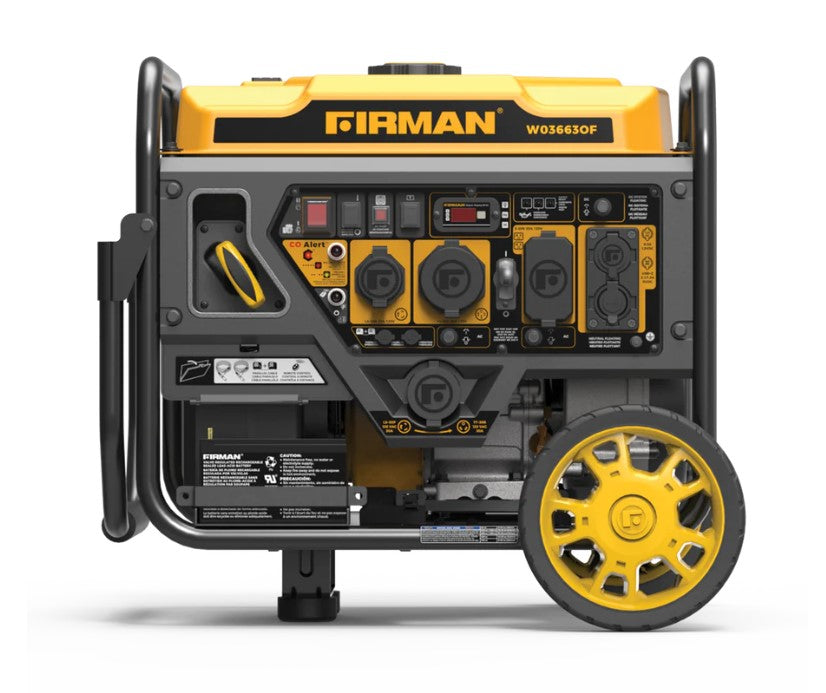 Firman W03663OF 3650W/4200W Portable Generator with 50 Amp Electric Start & CO Alert - Perfect for Home Backup Power, Camping, and Outdoor Events