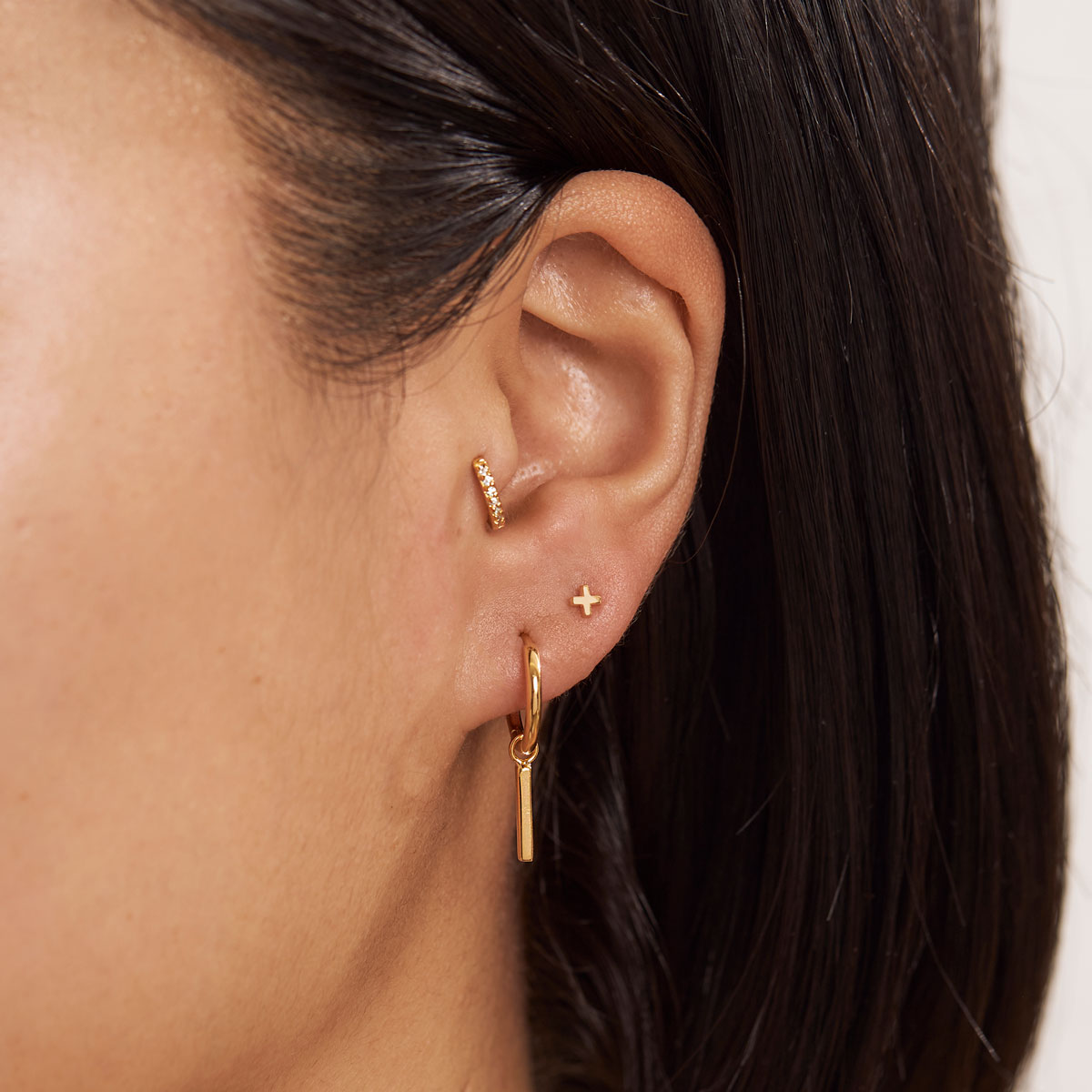 Geo Bar Charms Gold - Elegant Jewelry for Women, Trendy Layering Necklaces & Bracelets - Perfect for Everyday Wear, Parties & Gifts