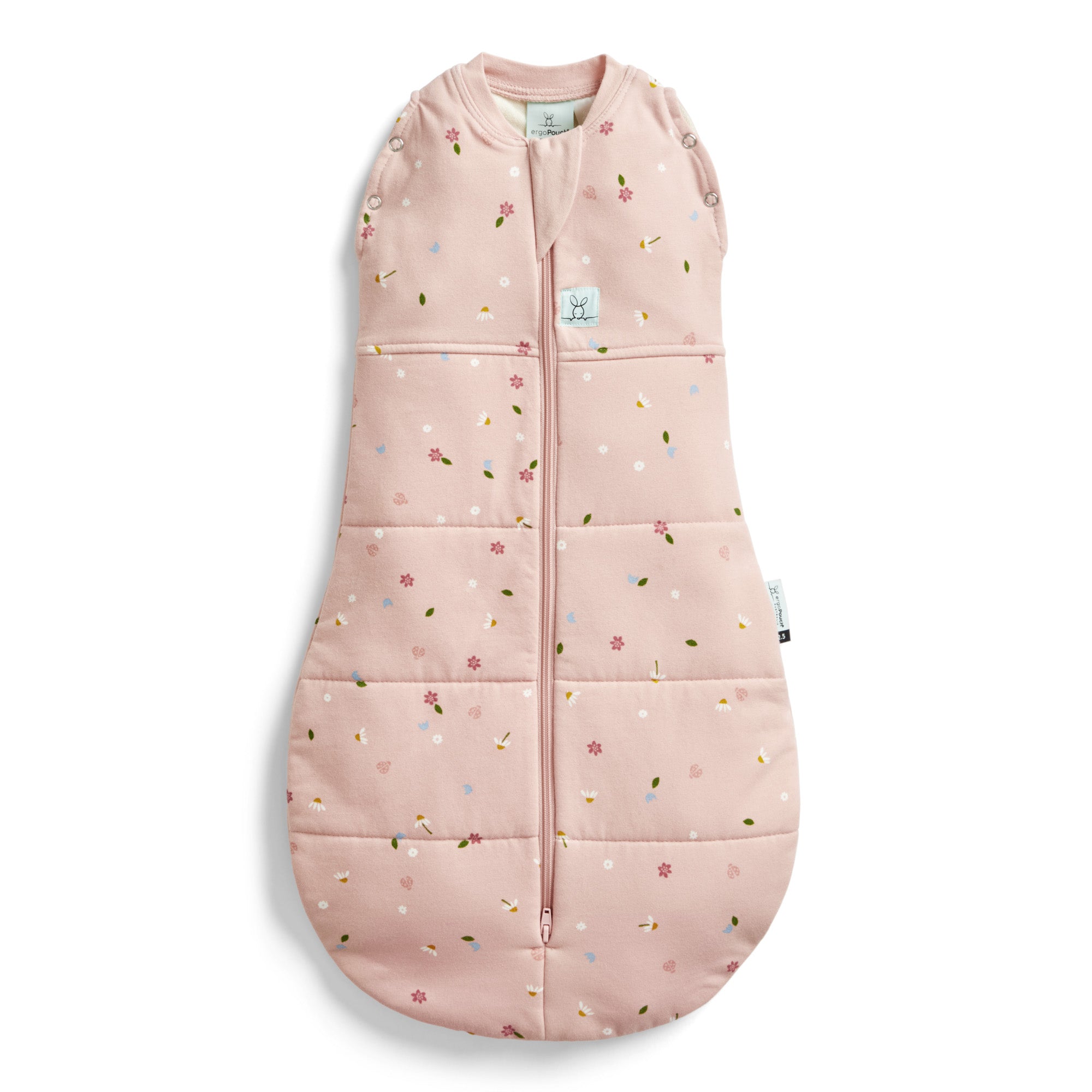 ErgoPouch Cocoon Zip Swaddle Bag 3.5 TOG - Daisies Print Baby Sleeping Sack for Newborns & Infants - Perfect for Nursery, Travel & Safe Sleep