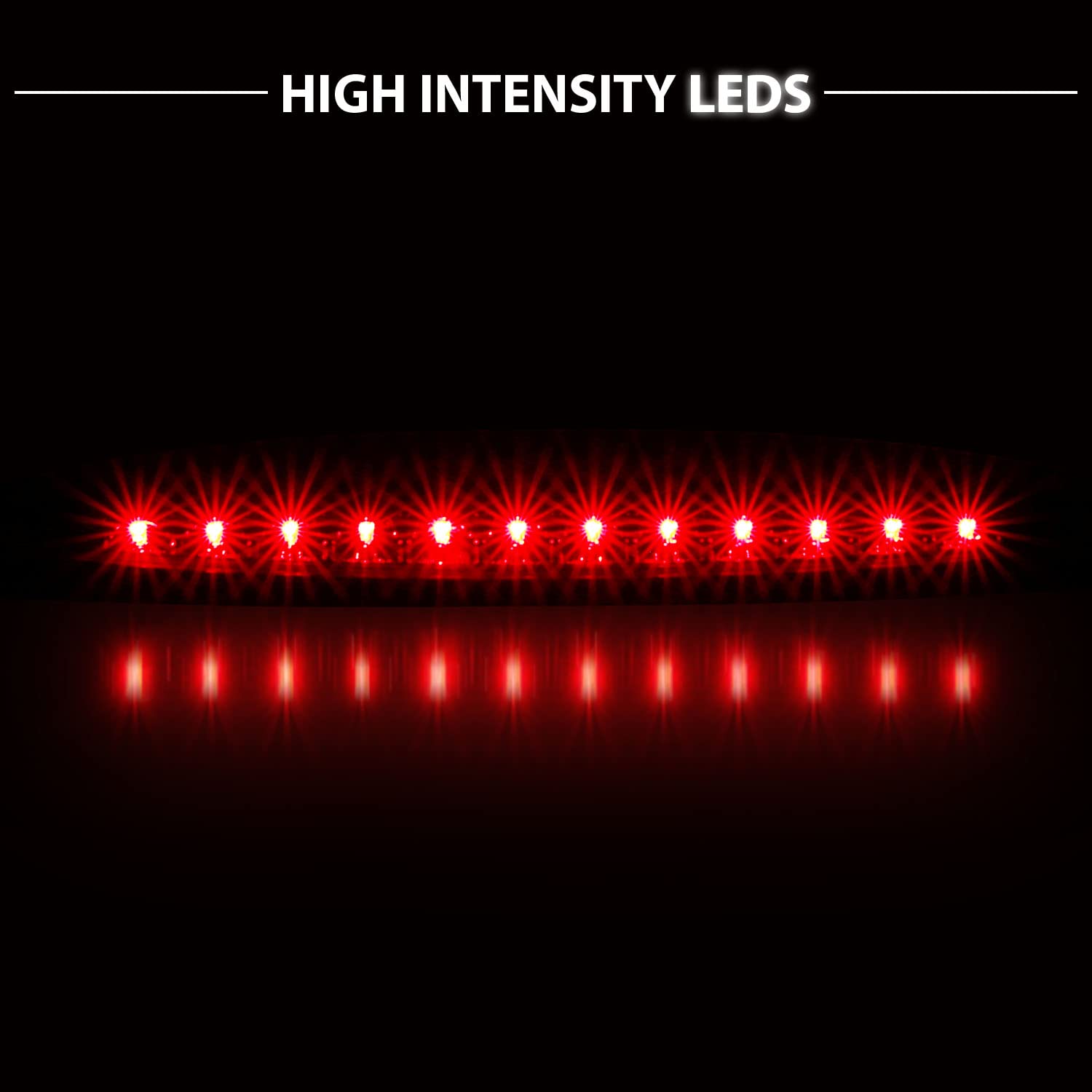 AmeriLite Smoke LED High Mount Third Brake Light for Ford Expedition - Durable Replacement Stop Light for Enhanced Safety & Night Visibility (Perfect for Off-Roading, Camping & Towing)