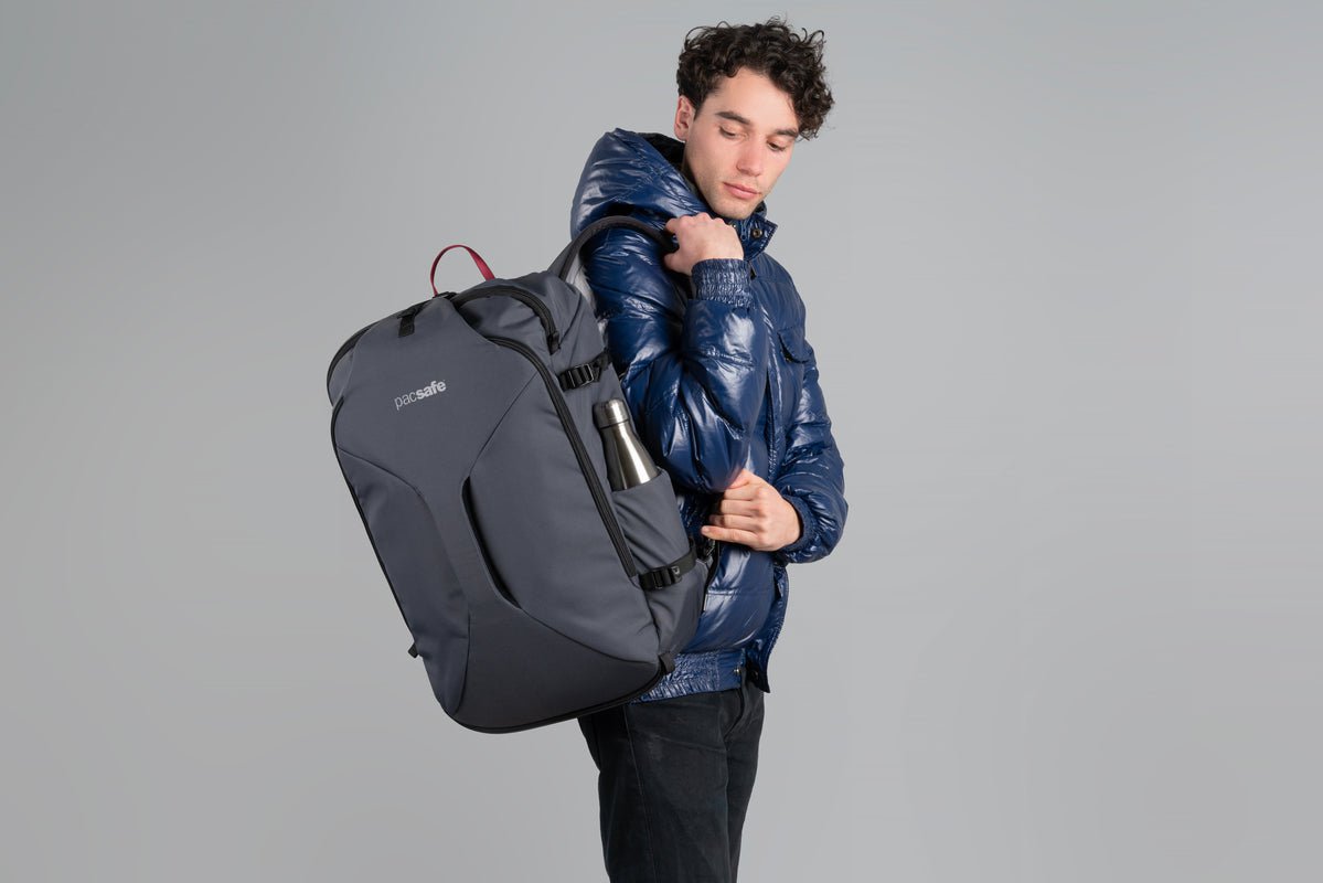 Pacsafe EXP45 Anti-Theft Carry-On Travel Backpack - Secure 45L Luggage for Airplane, Business Trips & Adventure Travel