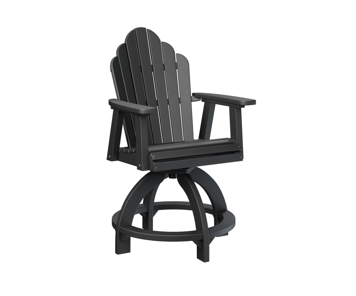 Berlin Gardens Cozi Back Swivel Counter Chair - Adjustable Height Bar Stool with Padded Seat for Kitchen Island, Breakfast Nook & Home Bar - Comfortable Modern Dining Furniture