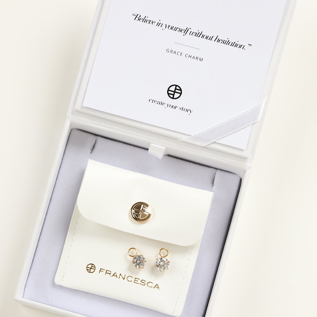 Grace Hoop Charm Earrings (Set of 2) - Sterling Silver Dainty Hoops for Women - Perfect for Everyday Wear & Special Occasions