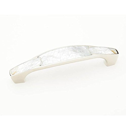 Schaub 992-4-MOP/PN 4-Inch Mother of Pearl Cabinet Pull - Polished Nickel Finish for Kitchen, Bathroom & Furniture Hardware Upgrade
