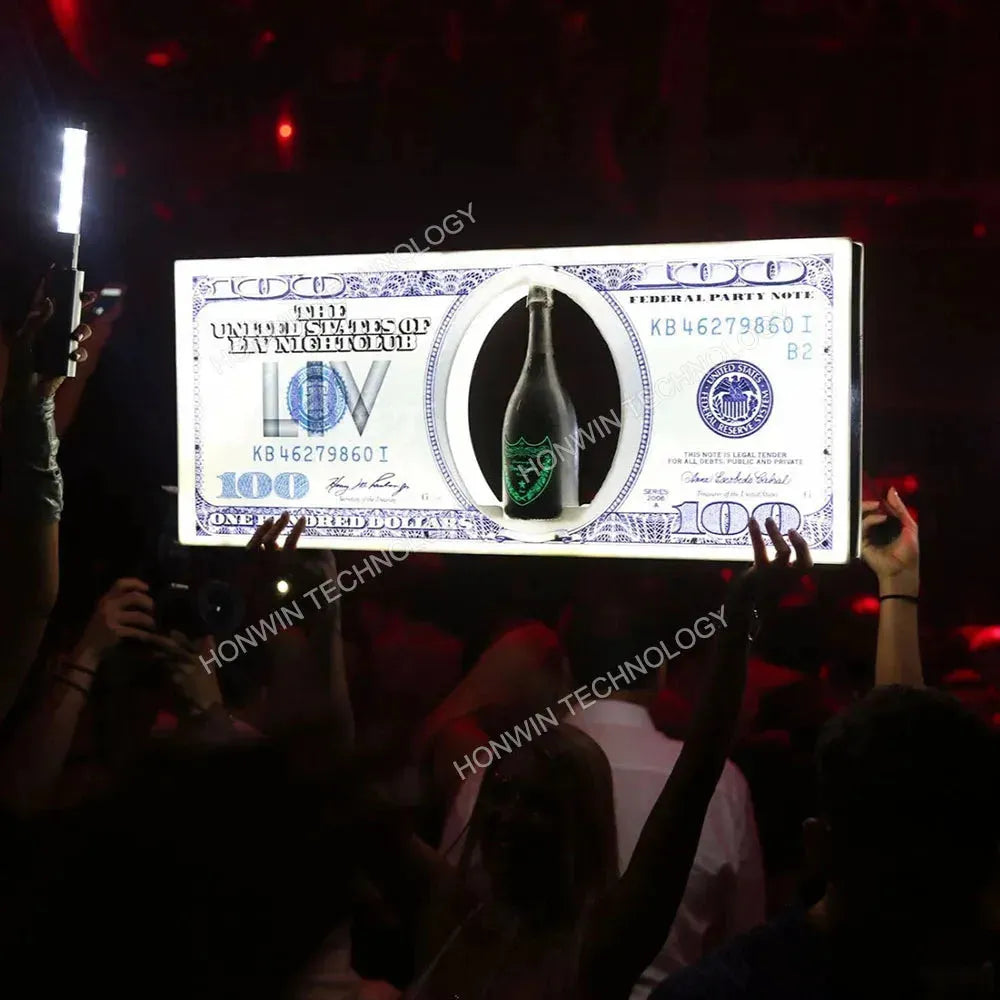 Rechargeable LED Champagne Bottle Display Case - 3 Bottle Capacity for Armand de Brignac & Ace of Spade - Perfect for Nightclubs, VIP Events & Luxury Gift Presentations