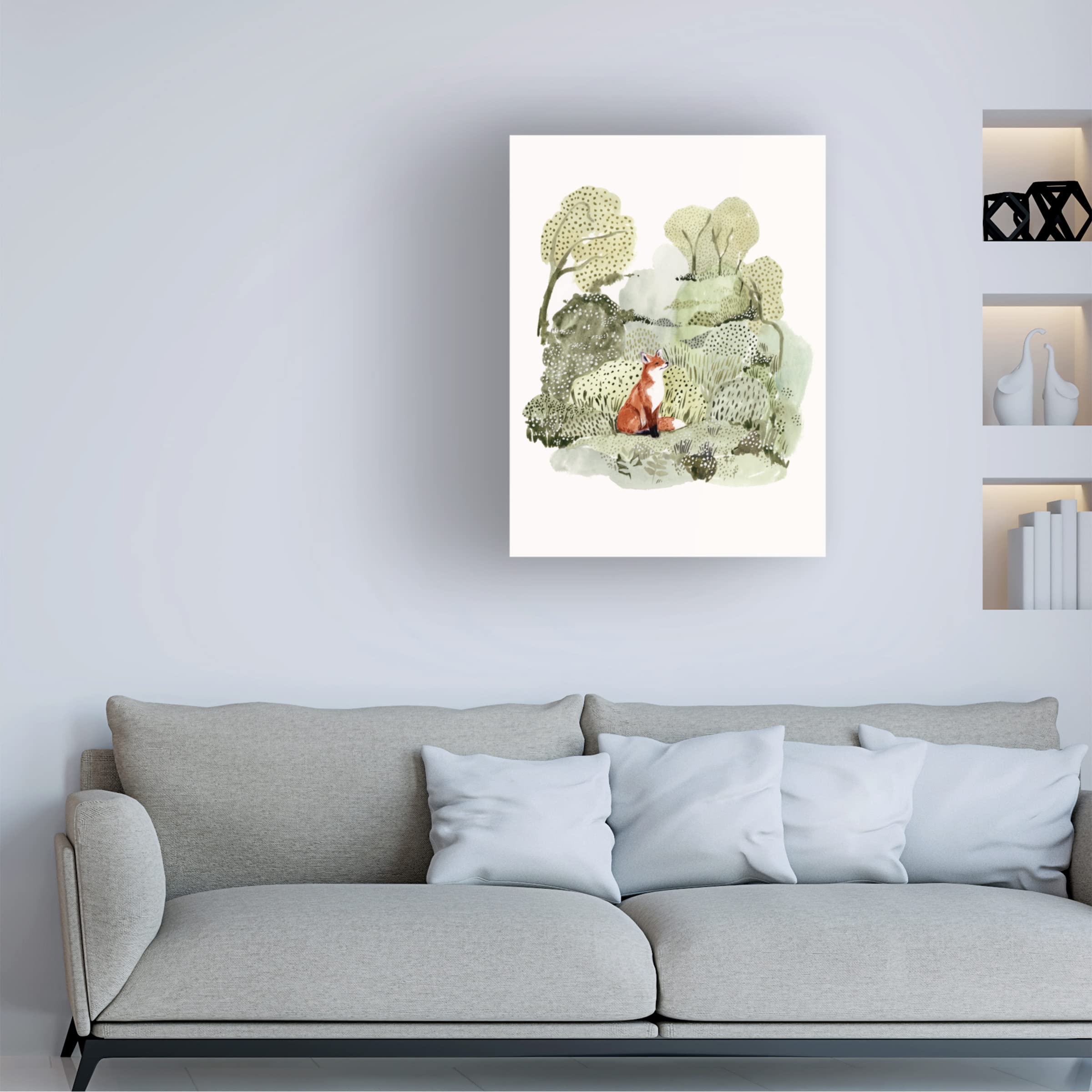 Victoria Borges 'Fox Glen I' Canvas Art Print - Premium Wall Decor for Living Room, Bedroom & Office - Handmade Landscape Painting - Ready to Hang