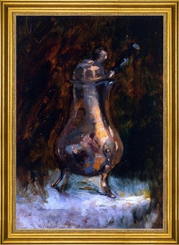 Henri De Toulouse-Lautrec Art Oyster Coffee Pot Canvas Print - 16x24 Inch Premium Framed Wall Art with Gold Finish | Perfect for Kitchen Decor, Dining Room Wall Art & Vintage Home Decor