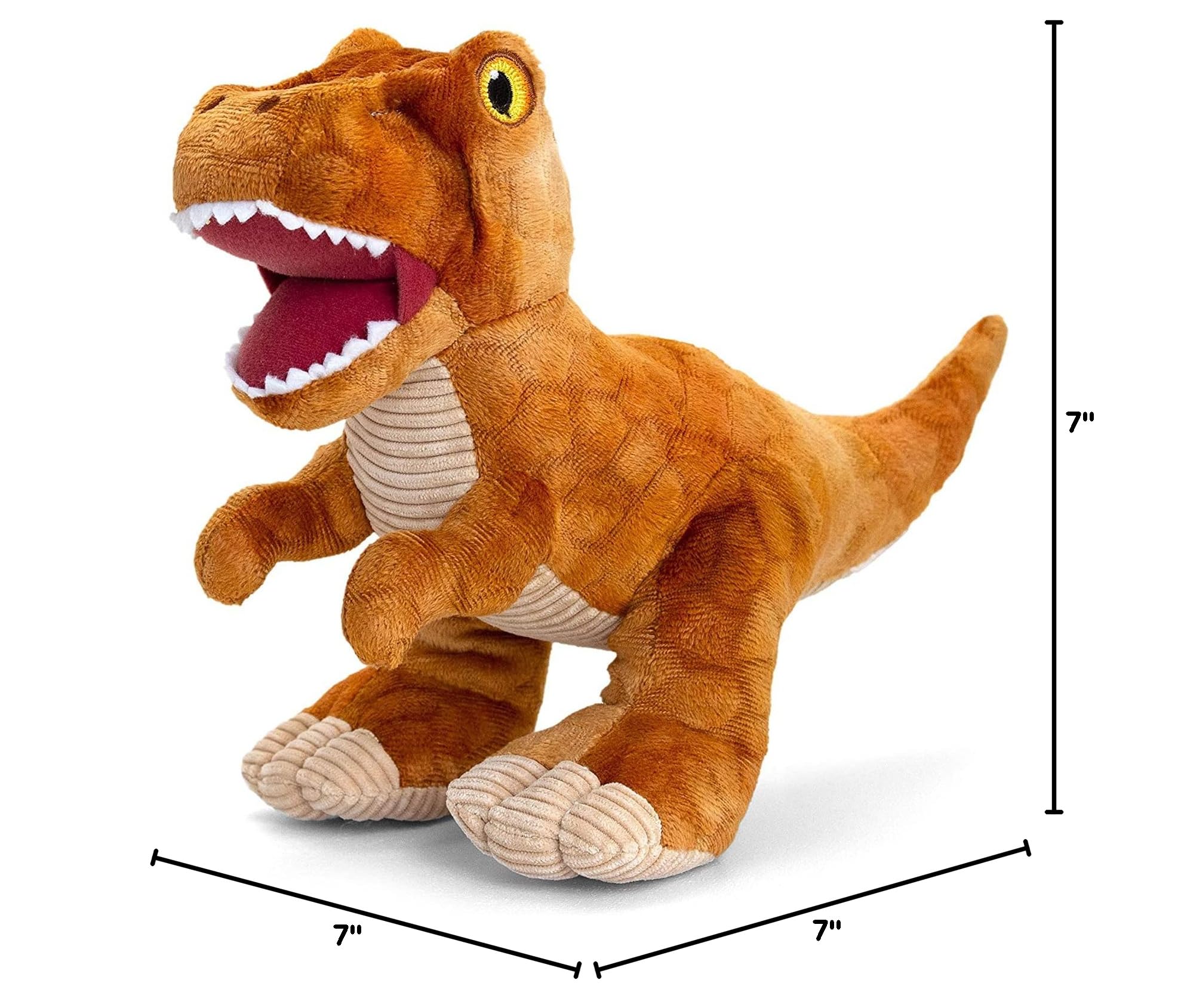 Premium 100% Recycled Plush Eco-Friendly Dog Toys - Tyrannosaurus Rex Dinosaur Chew Toy for Aggressive Chewers | Perfect for Indoor Play, Outdoor Adventures & Training Rewards