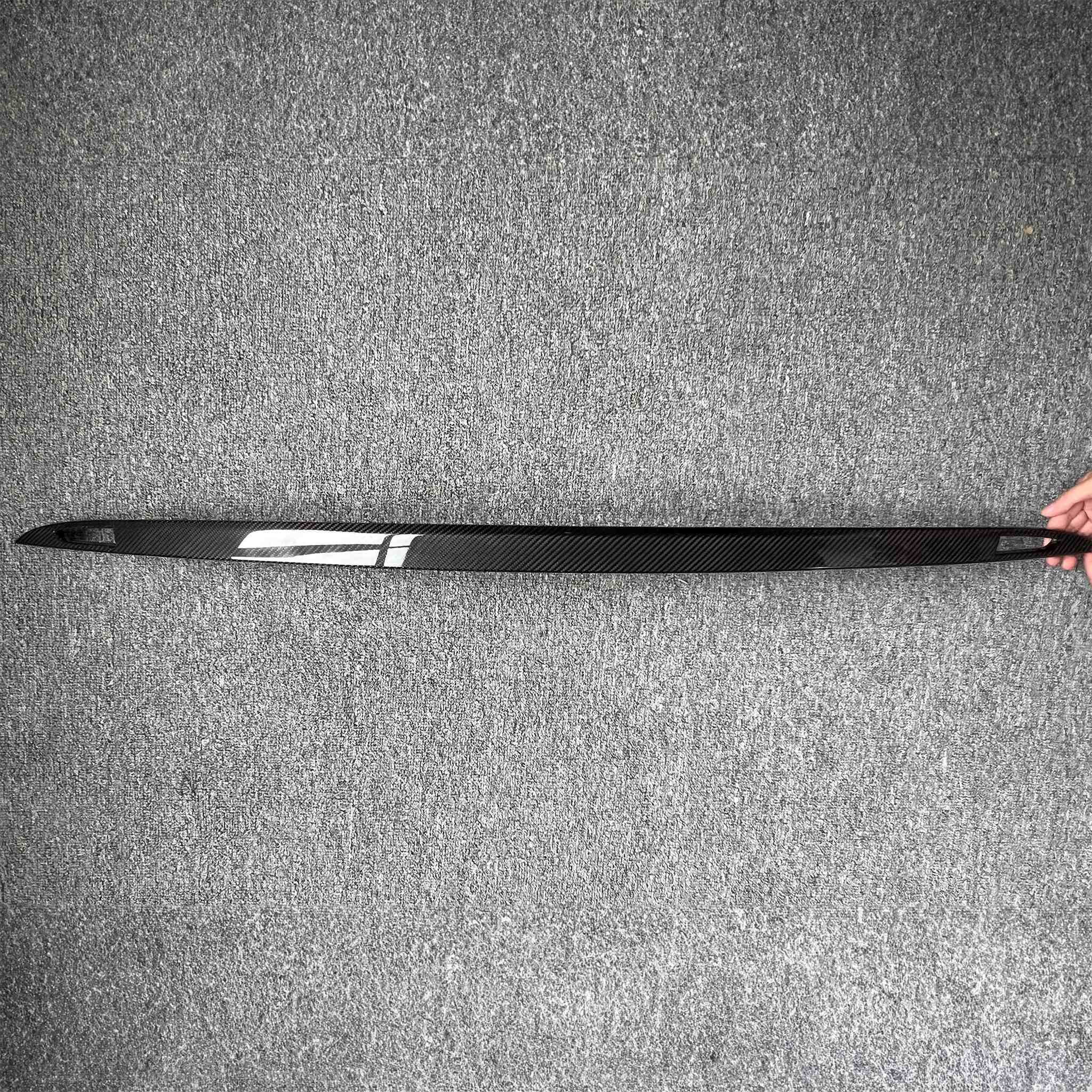 Premium Real Carbon Fiber Trunk Chrome Trim for Tesla Model S (2015-2020) - Lightweight & Durable Exterior Upgrade for Enhanced Style & Protection