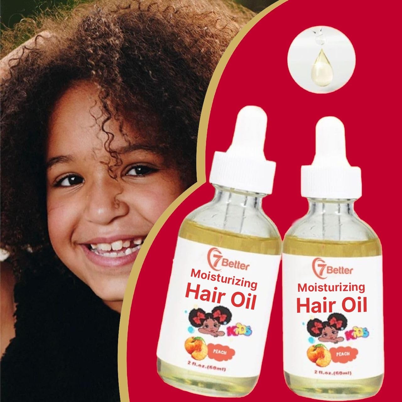 Natural Baby & Kids Hair Growth Serum with Black Seed Oil - Extra Strength Nourishing Treatment for Thicker, Fuller Hair | Gentle Formula for Daily Use at Home & Travel