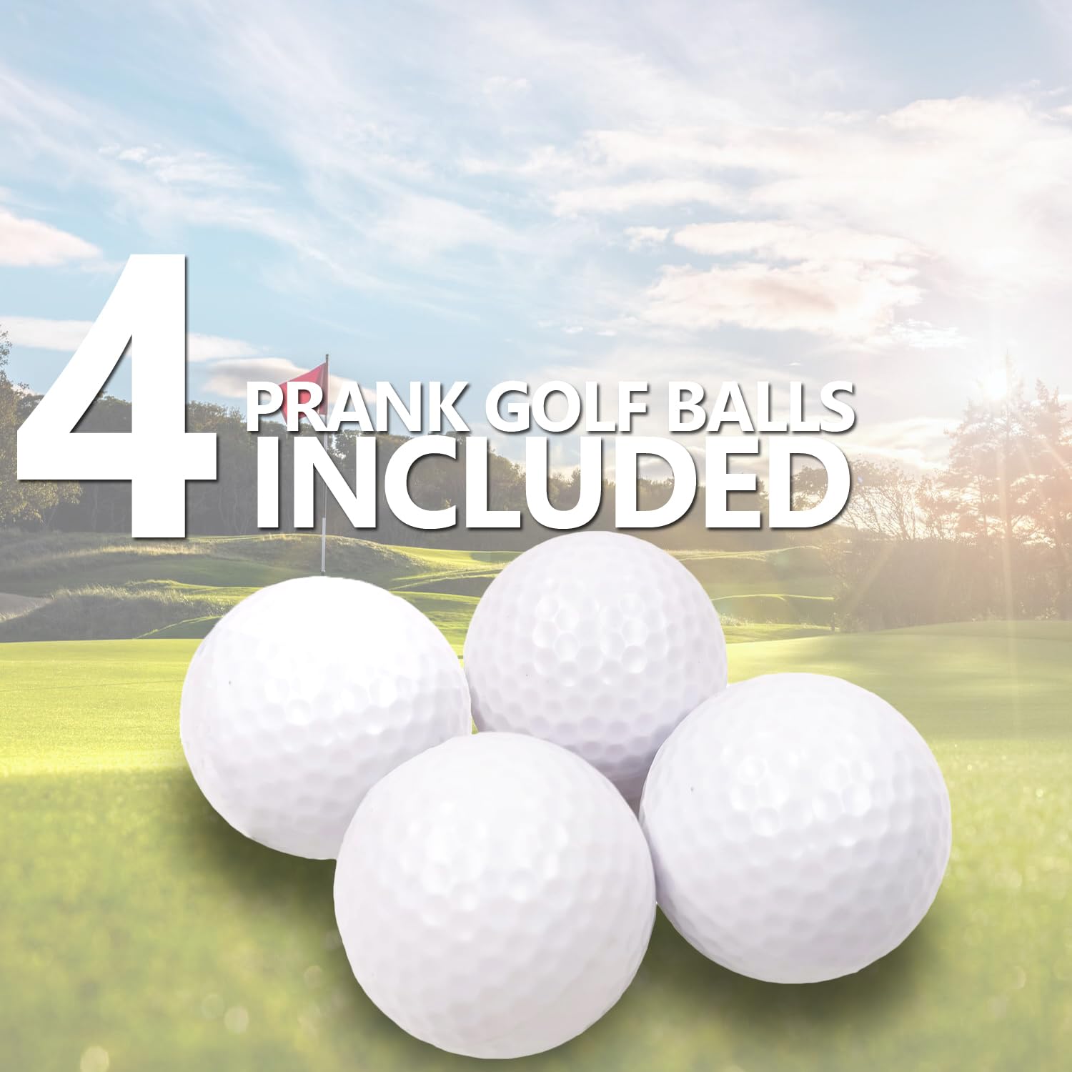 **Exploding Golf Balls Prank Kit - 4 Pack Funny Gag Gift for Golfers | Golf Bag Accessories & Practical Jokes for Men & Women | Perfect for Pranks, Parties & Golf Outings**