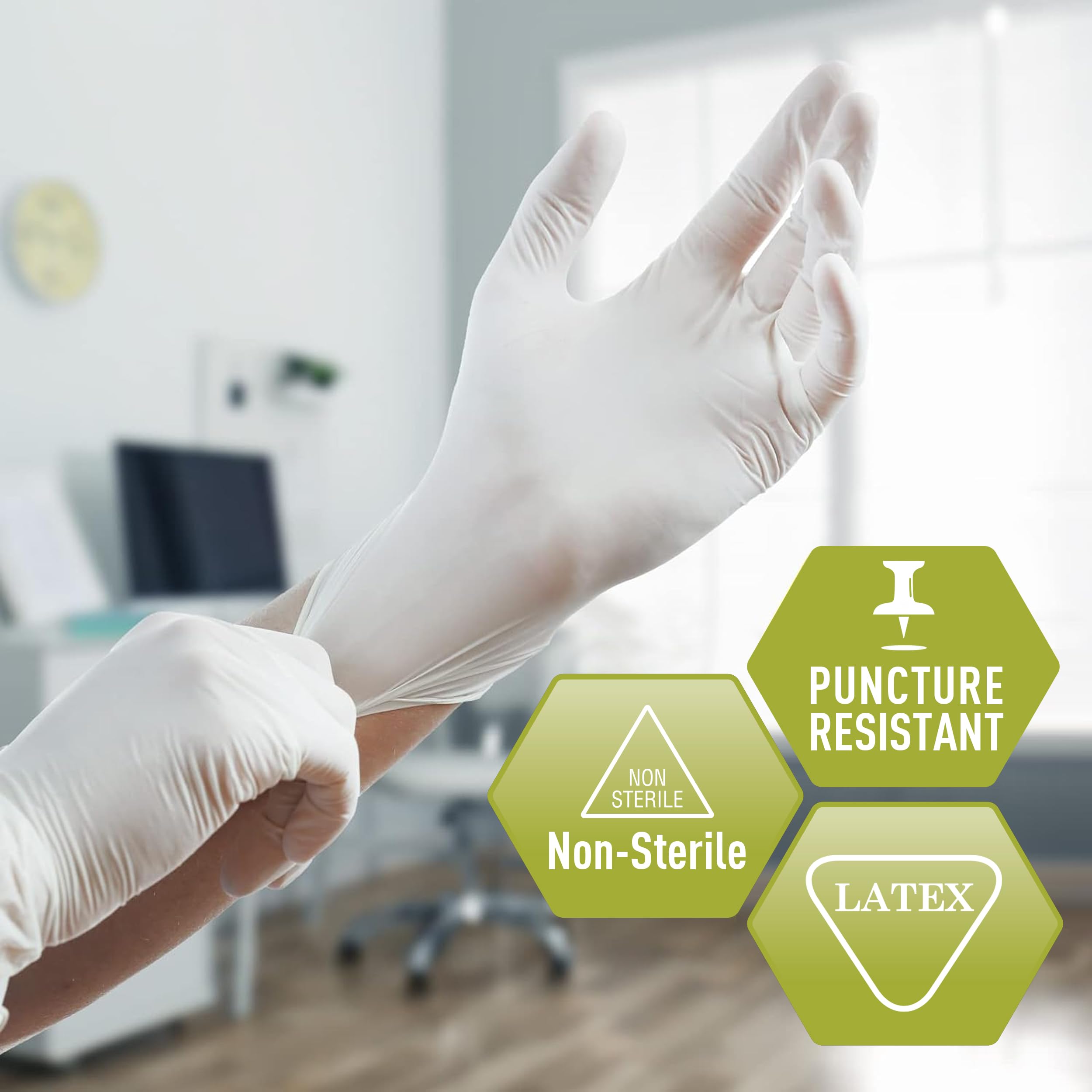 MED PRIDE Latex Exam Gloves - Large, 1000 Count | 5 Mil Thick, Powder-Free Disposable Gloves for Medical, Dental, Food Service & Cleaning | FDA Approved for Healthcare Professionals & Restaurant Workers