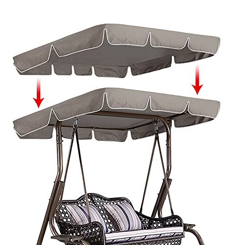 Waterproof Swing Canopy Cover - Durable Oxford Fabric for Garden, Patio & Outdoor Use - Gray - Perfect for Rain Protection & Shade in Backyards, Parks & Play Areas