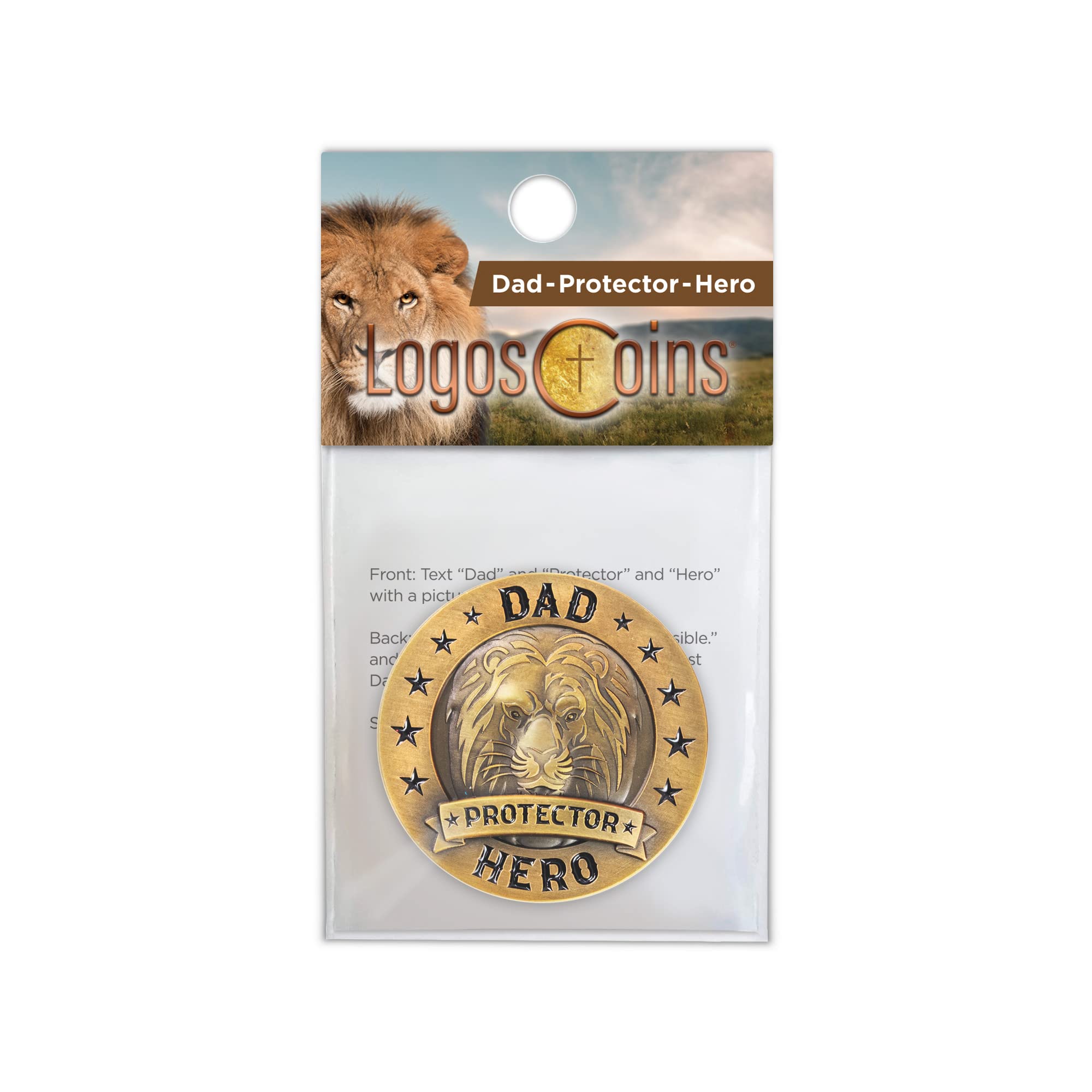 Bulk Pack of 10 Christian Challenge Coins for Dad - Religious Birthday Gift from Daughter or Son - Best Dad in The World Collectible Pocket Token - Perfect for Father's Day, Military Appreciation & Everyday Carry (EDC)