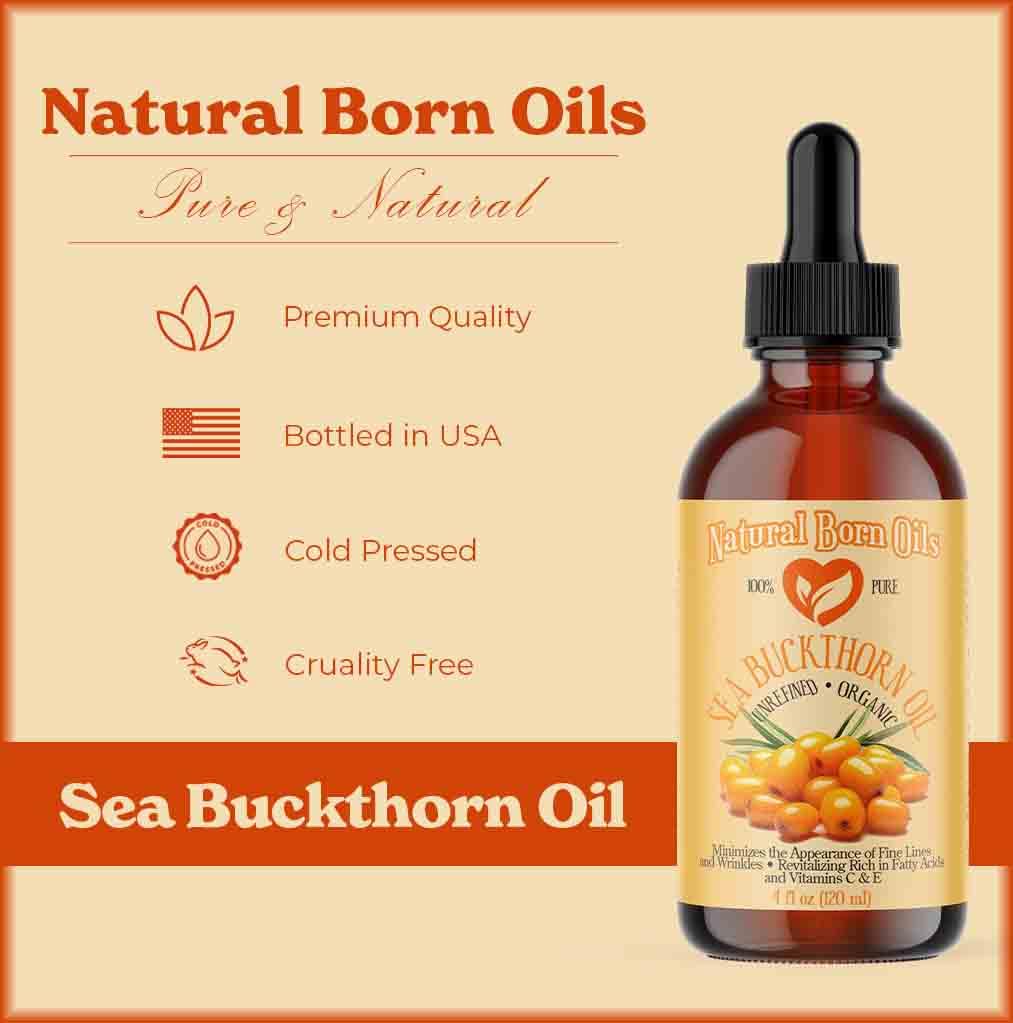 Organic Cold-Pressed Sea Buckthorn Oil - 1 Gallon, Nutrient-Rich for Glowing Skin & Lustrous Hair | USDA Certified, Pure & Natural | Perfect for Skincare, Hair Care & DIY Beauty Recipes