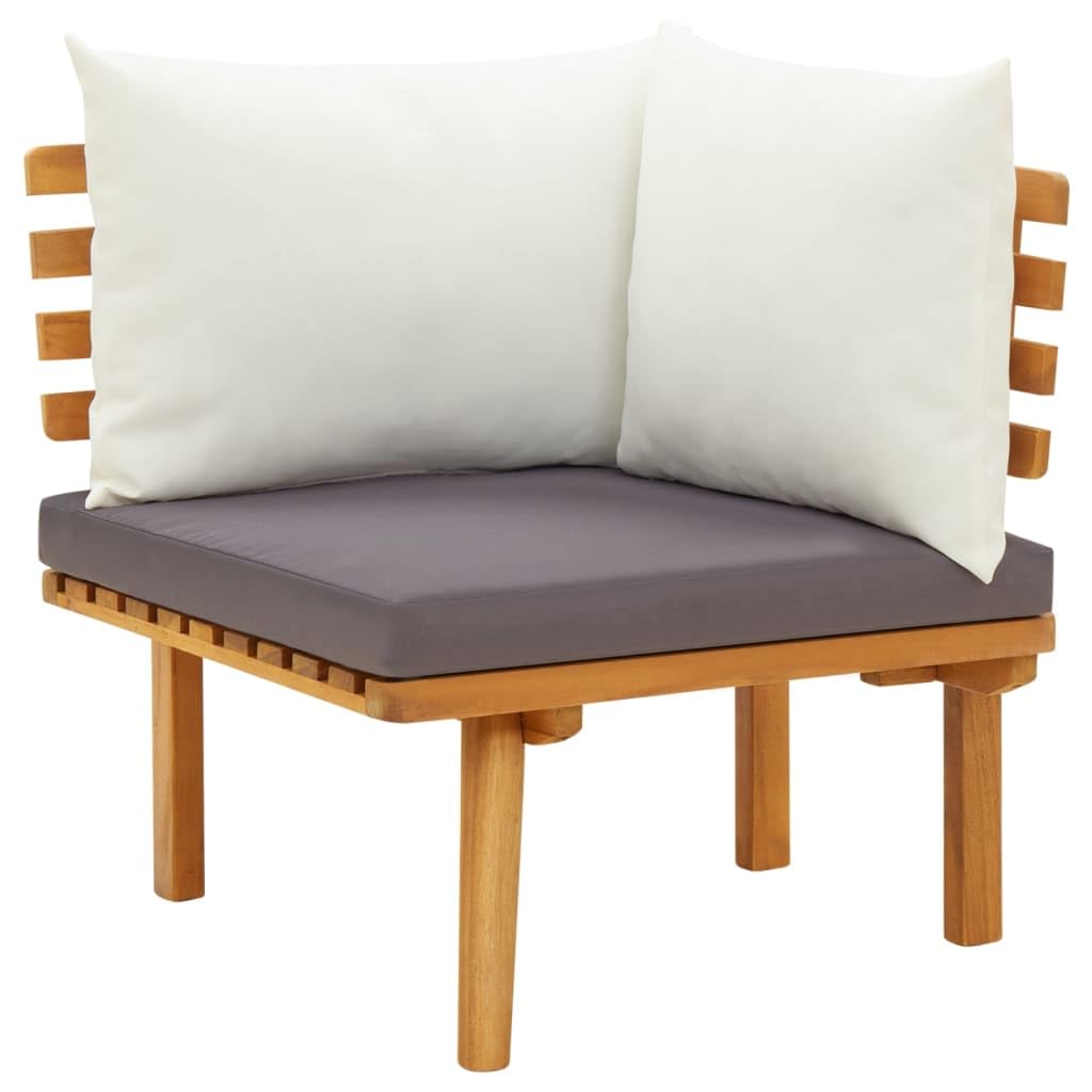 vidaXL 12-Piece Patio Lounge Set with Padded Cushions - Solid Acacia Wood Outdoor Furniture, Weather-Resistant Garden Sofa Set for Backyard, Poolside & Terrace Relaxation