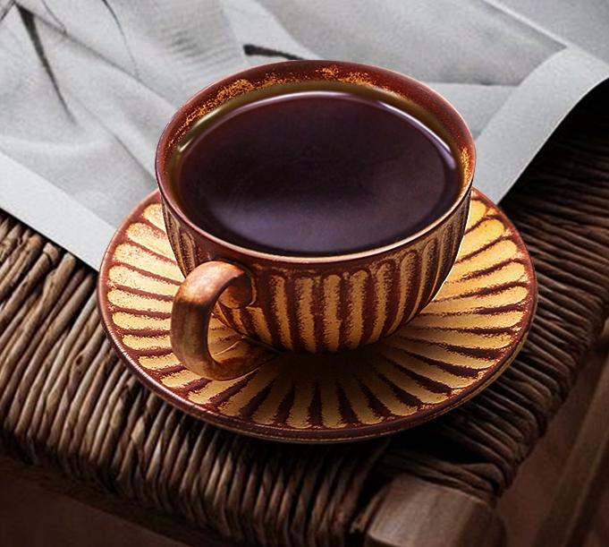 Handmade Brown Pottery Coffee Cups - Ceramic Cappuccino & Latte Mugs with Saucers - Elegant White Tea Cup Set for Home, Cafe & Gifts - Perfect for Morning Coffee, Afternoon Tea & Cozy Moments