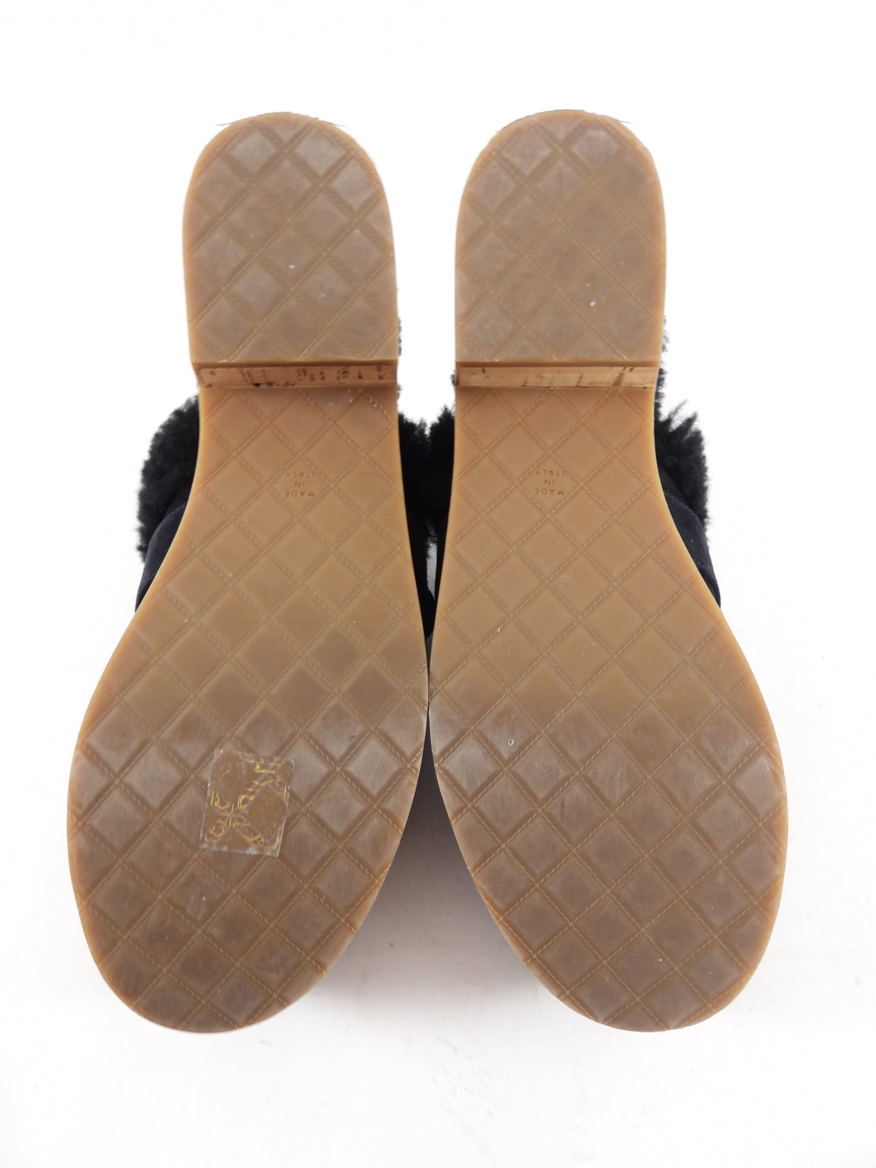 Chanel 21A Black Shearling CC Turn Clasp Quilted Cork Mules Size 37 - Luxury Designer Slides for Women | Perfect for Casual Outings, Date Nights & Fashionable Comfort