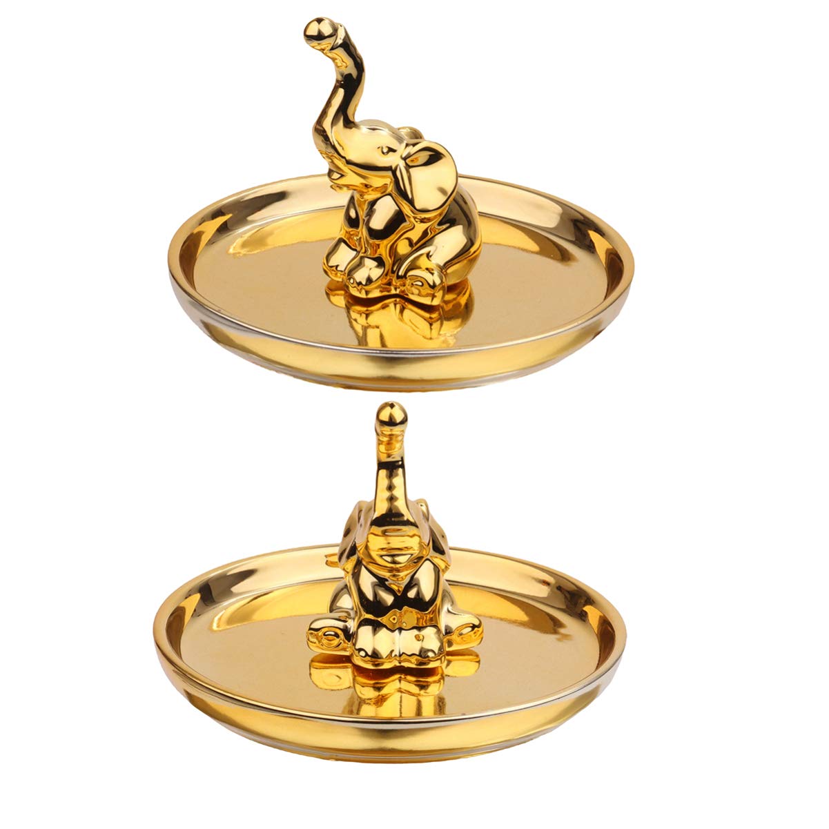 TOPBATHY Gold Plated Jewelry Tray for Women - Elegant Animal Design Jewelry Organizer Storage Box - Perfect for Dresser, Vanity, Bathroom & Travel Accessories Organization