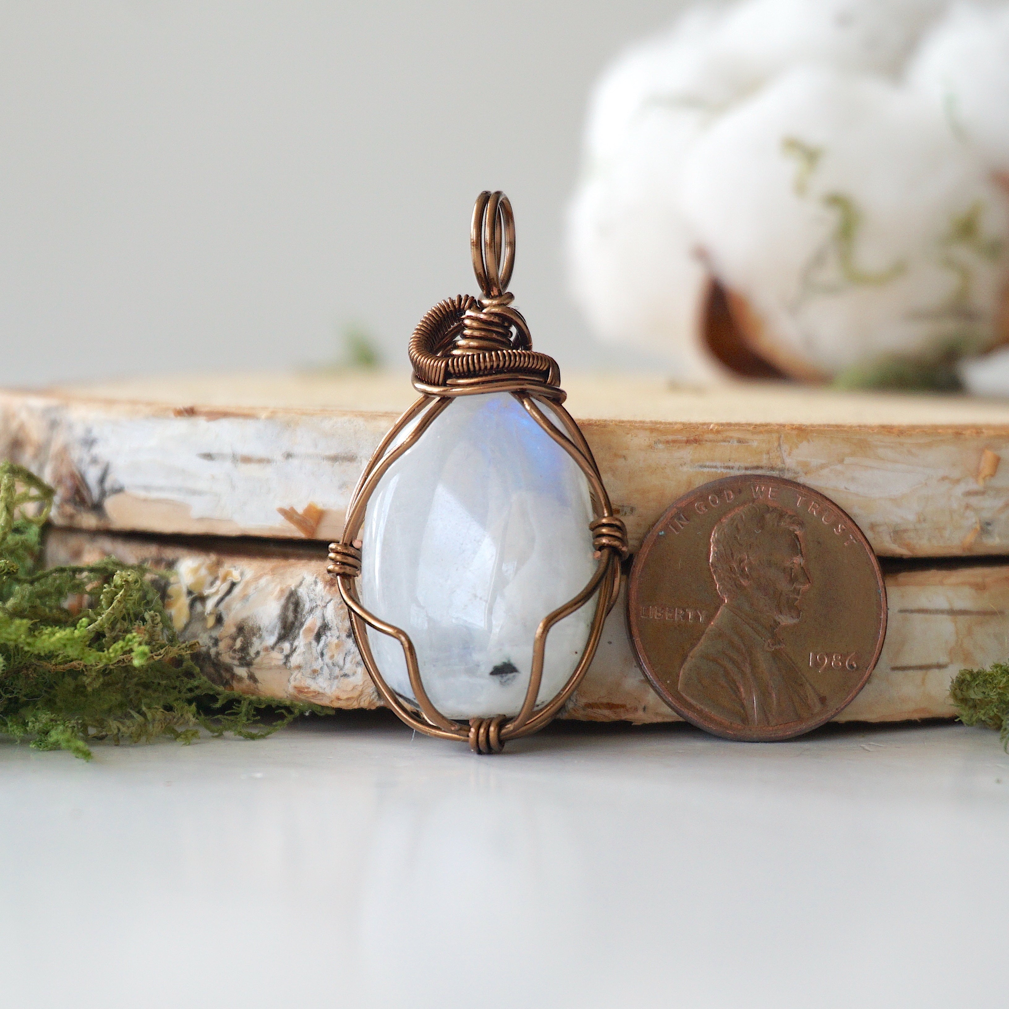 Rainbow Moonstone Necklace in Antique Bronze - Elegant Boho Jewelry for Women, Perfect for Weddings, Parties & Everyday Wear