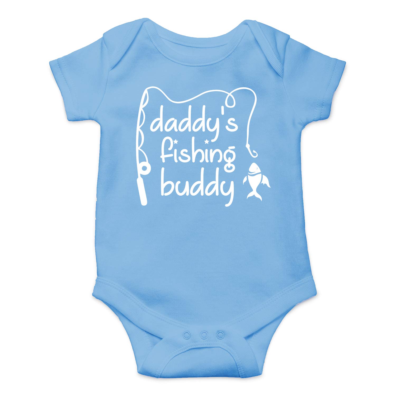 Funny Baby Bodysuit - Daddy's Fishing Buddy Onesie - Newborn & Infant Romper for Boys & Girls - Perfect for Fishing Trips, Family Photos & Playtime