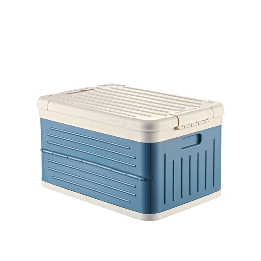 Foldable Storage Bin with Handles - Collapsible Sturdy Storage Basket Box for Organizing Shelves, Nursery, Home & Closet | Space-Saving Blue Storage Cube | Perfect for Kids' Toys, Clothes & Home Organization