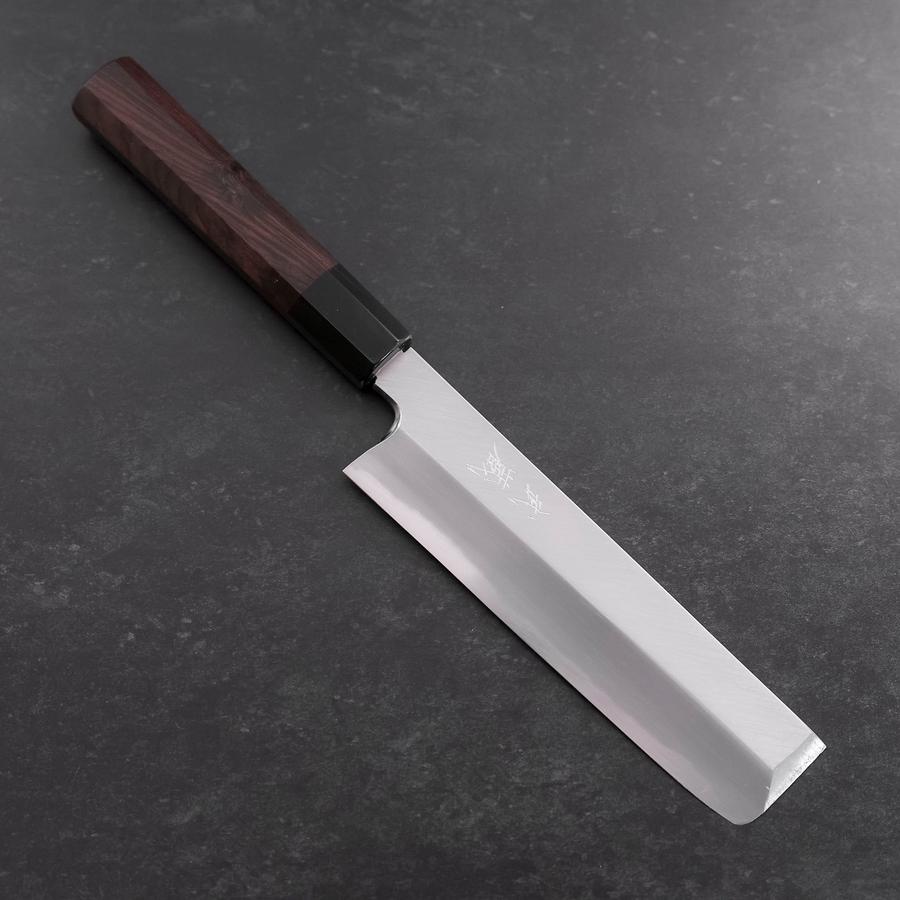 Premium Usuba (Kanto) Japanese Chef Knife - White Steel #2 Kasumi Buffalo Ebony Handle 165mm - Perfect for Sushi, Vegetables & Precision Cutting