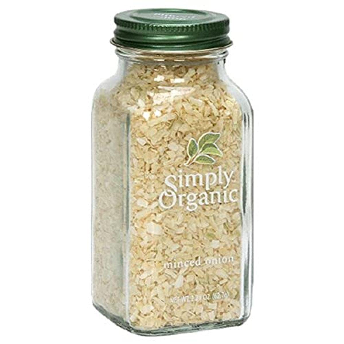 Organic White Minced Onion - USDA Certified, 2.21-Oz (Pack of 3) | All-Natural Seasoning for Soups, Salads & Homemade Meals | Simply Organic Spices