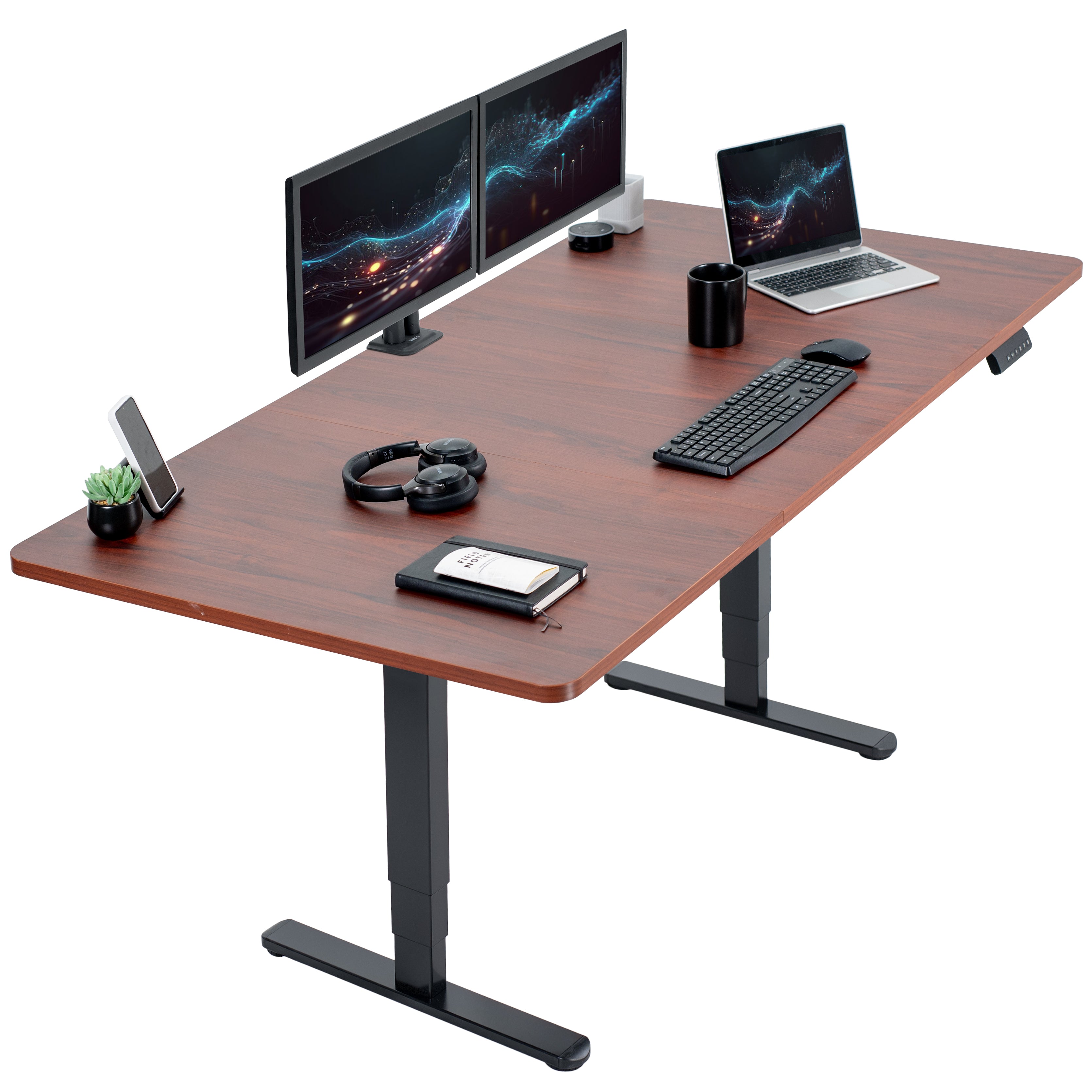 2B Series 71 x 36 Inch Electric Standing Desk with Push Button Memory Controller - Perfect for Home Office, Gaming & Workspace Ergonomics