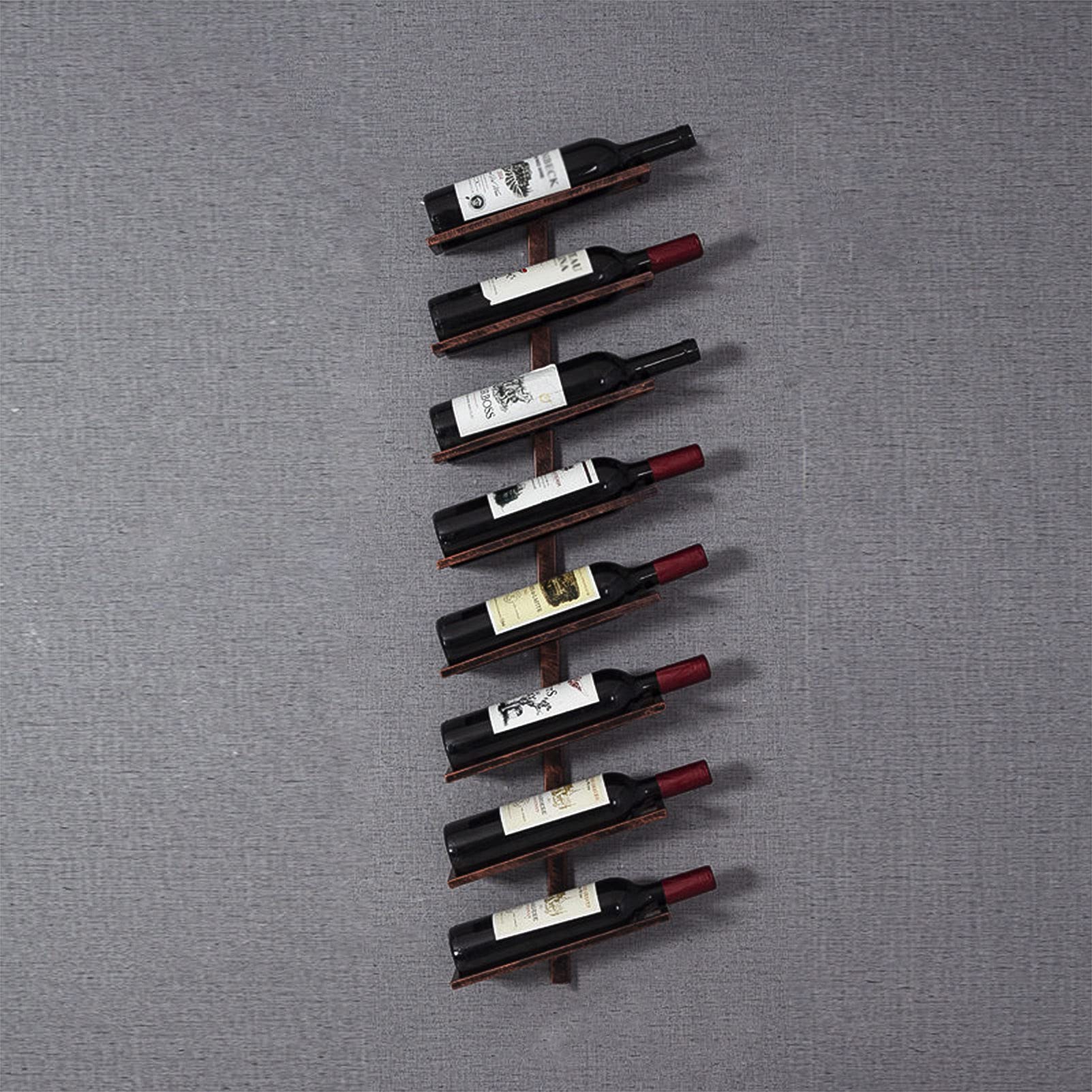 Wall-Mounted Wine Rack Holder for 2/4/6/8/10/12 Bottles - Durable Metal Wine Storage Shelf in Bronze/Black/Gold - Perfect for Kitchen, Bar, Restaurant & Wine Cellar Organization