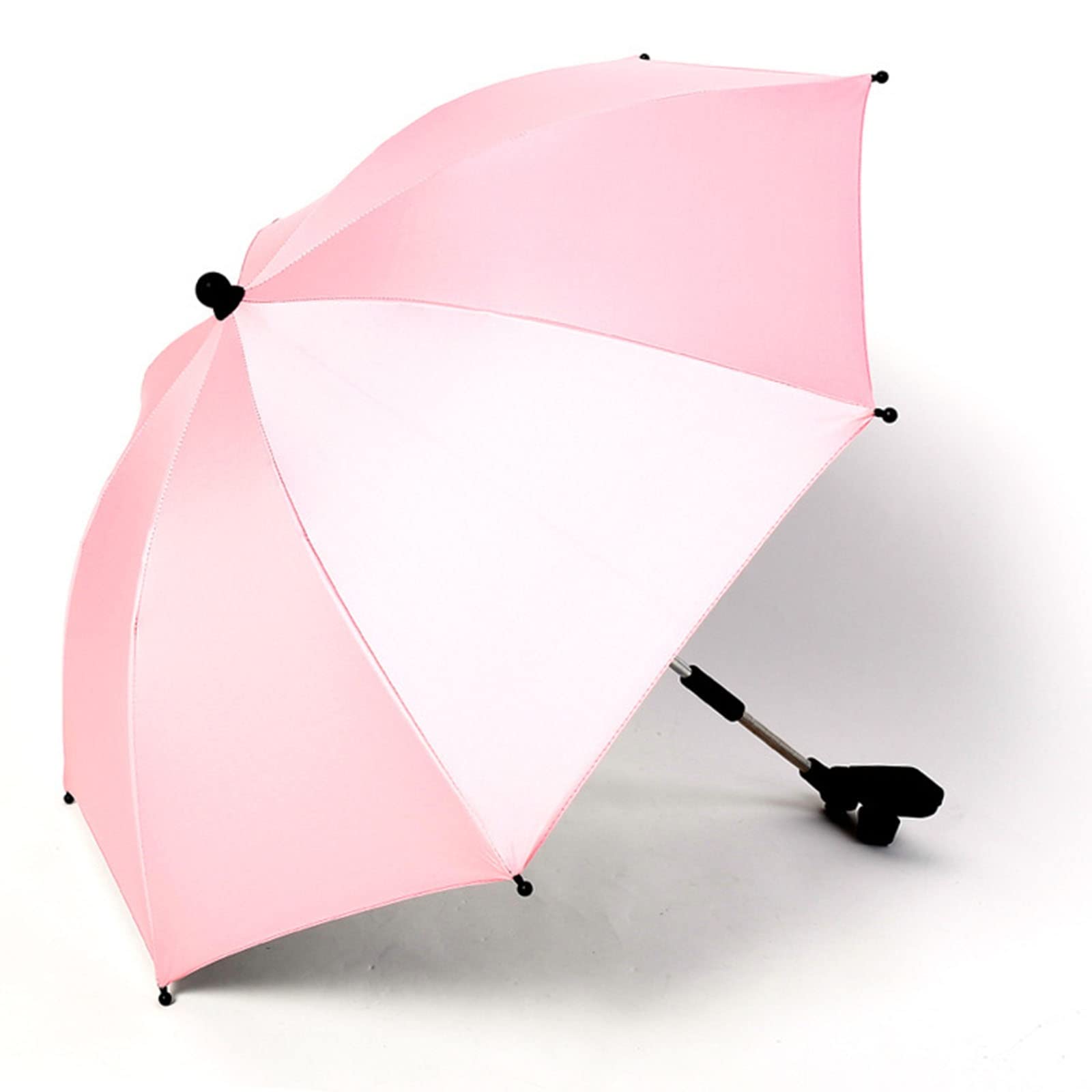 Baby Stroller Sun Shade Canopy with Clip - UPF 50+ UV Protection Umbrella for Prams, Wheelchairs & Beach Chairs | Portable Sunshade for Outdoor Activities, Travel & Shopping (Pink)