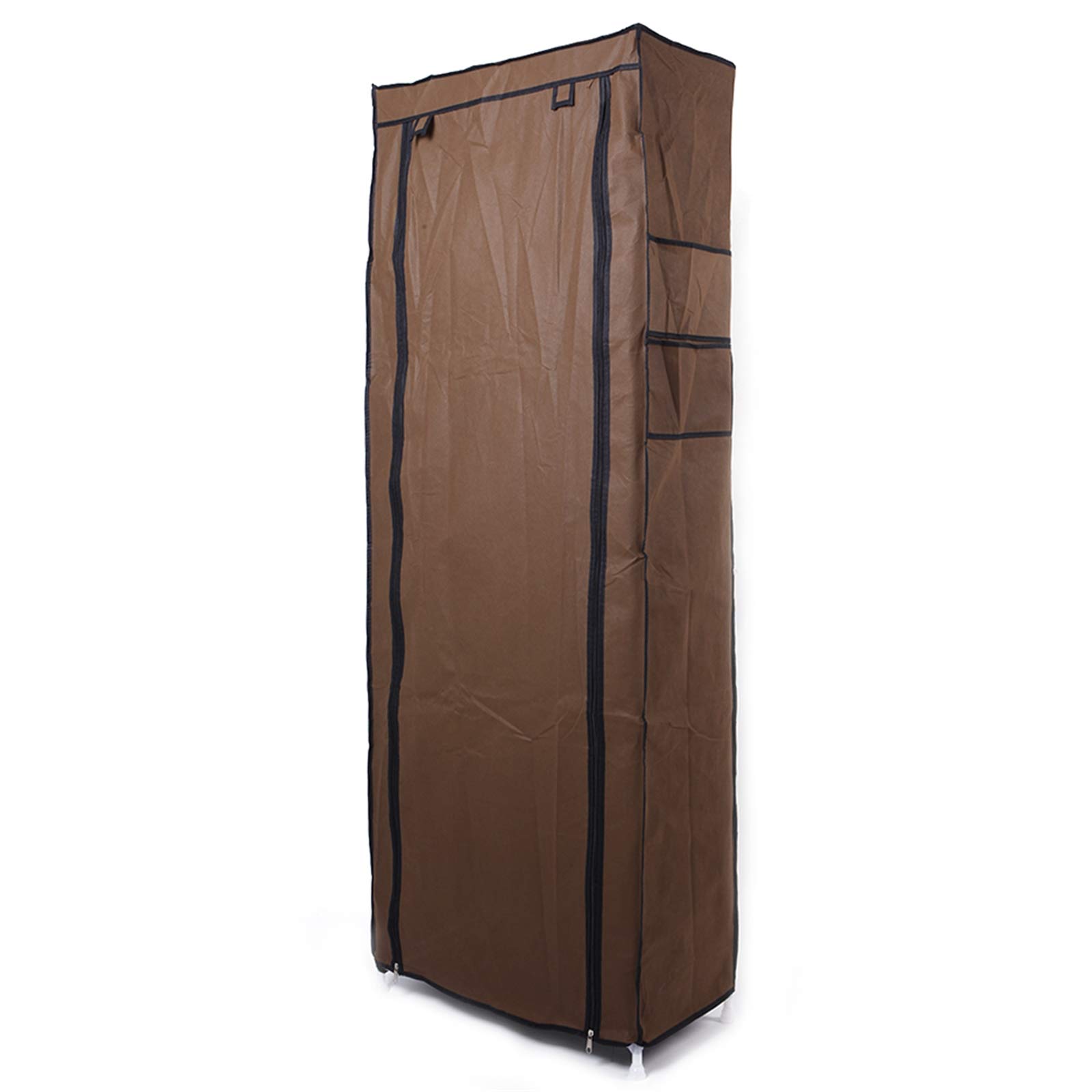 10-Tier Shoe Rack Organizer with Dustproof Cover - Free Standing Shoe Storage Cabinet for Closet, Entryway & Bedroom - 22.83 x 11.4 x 63 Inch Coffee Brown Shoe Shelf for Sneakers, Boots & Heels