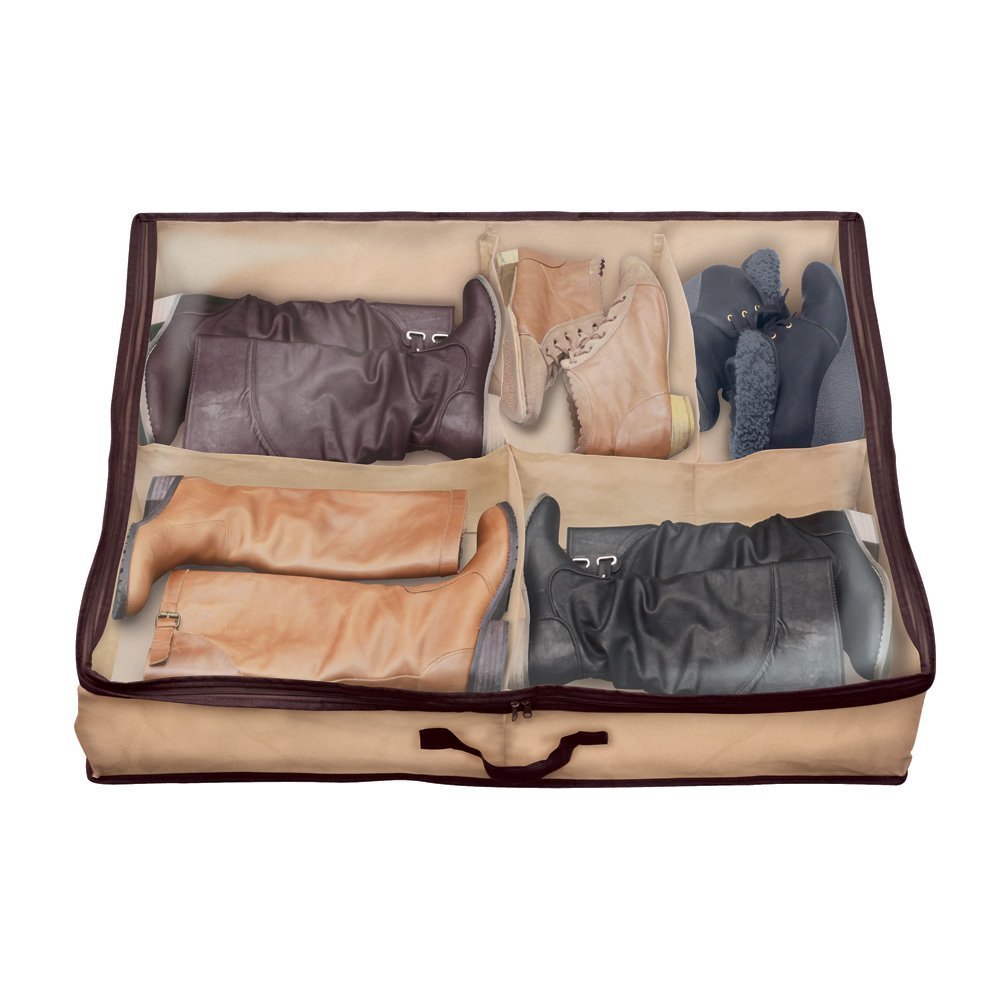 Kole Import Premium Zippered Boot Organizer - Shoe Storage for Closet, Travel & Under Bed - Keep Boots, Shoes & Footwear Neat & Tidy