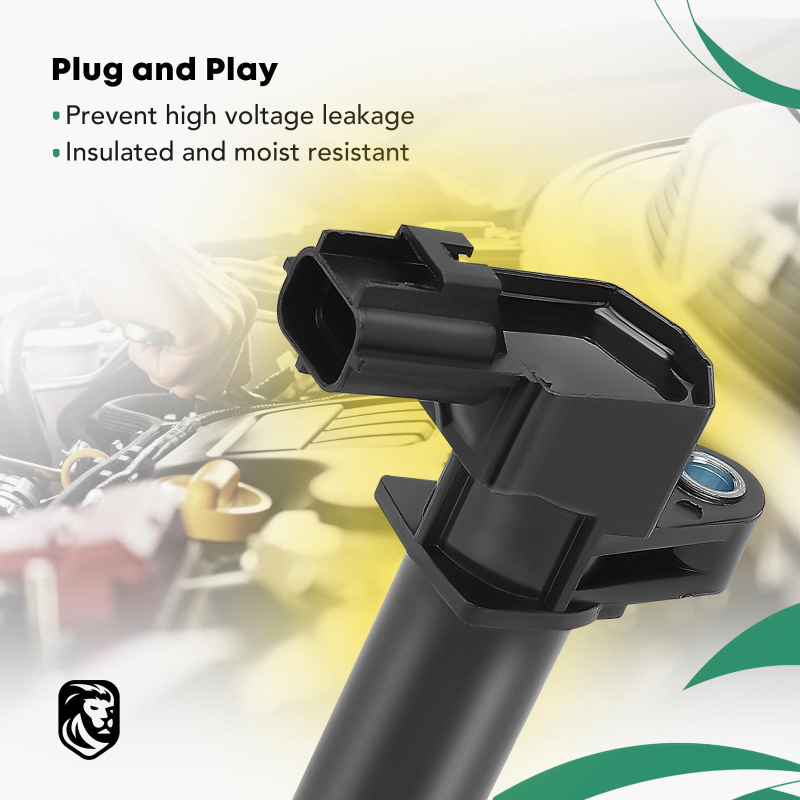 YHTAUTO 8-Piece Ignition Coil Pack Set - Compatible with Jeep Grand Cherokee/Liberty/Commander, Dodge Ram 1500/Durango/Nitro/Dakota, Chrysler Aspen, Mitsubishi Raider 3.7L V6 & 4.7L V8 Engines - Replaces 099700-114 - Perfect for Engine Performance Upgrades & Smooth Driving Experience