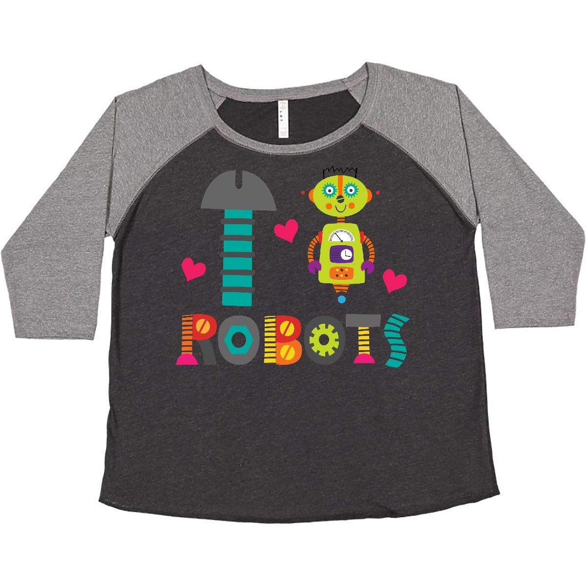 Inktastic Robotics I Heart Robots Women's Plus Size T-Shirt - Cute Graphic Tee for Robot Lovers, Comfortable Casual Wear for Women, Perfect for STEM Events, Geek Conventions & Everyday Outfits