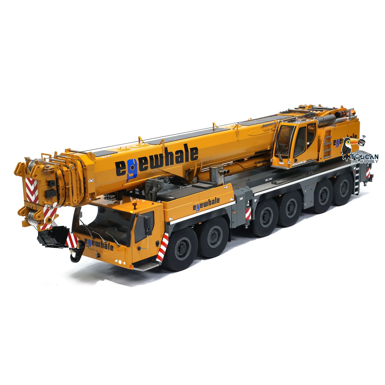 Eyewhale 1/14 Scale 6-Axle LTM1350 RC Hydraulic Mobile Crane - 5M Length Radio Controlled Heavy Duty Construction Vehicle, PNP Hobby Model for Adults - Perfect for Construction Simulation, RC Enthusiasts & Collectors