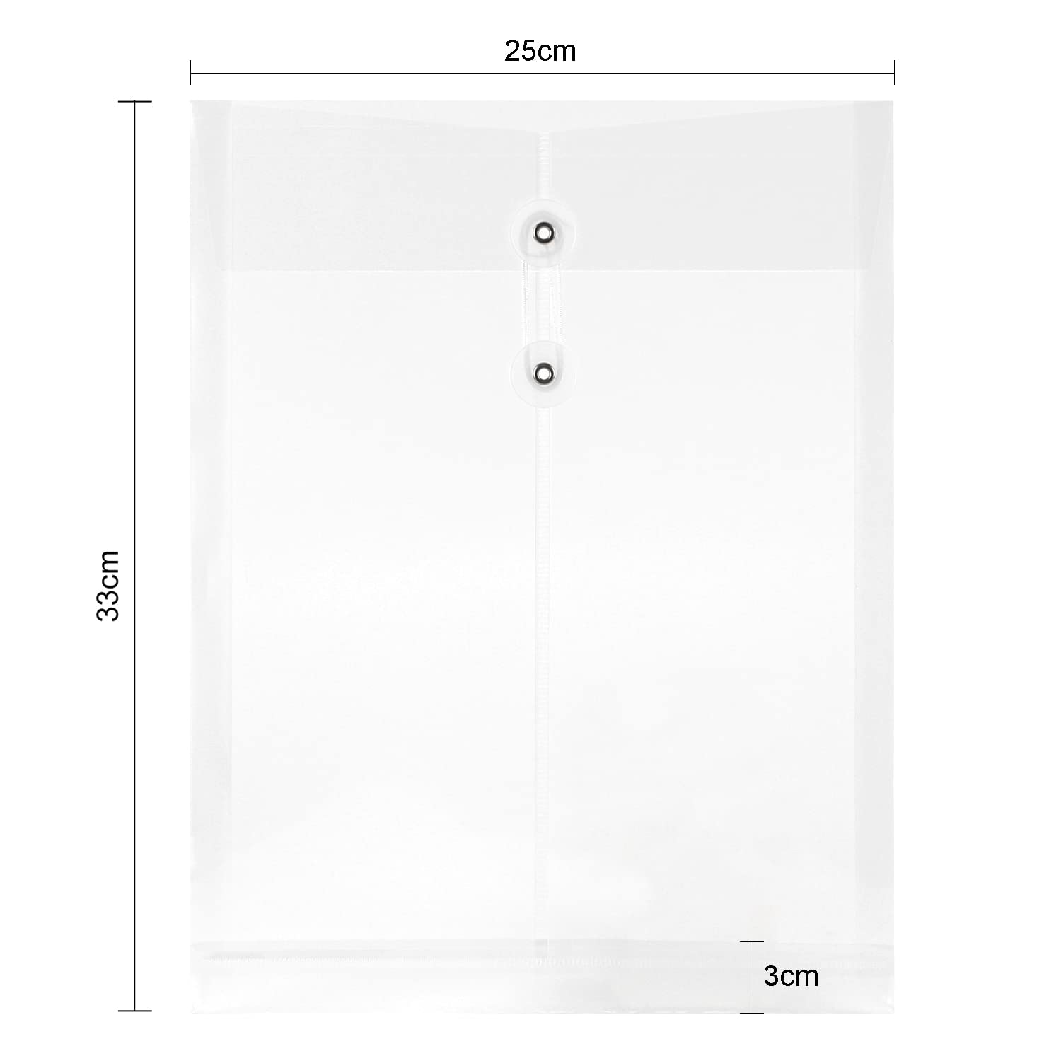 10PCS A4 Plastic File Envelopes - Waterproof Letter Size Document Organizers with Button String Closure for Office, School, Home - Perfect for Storing Bills, Contracts, Projects & Important Papers