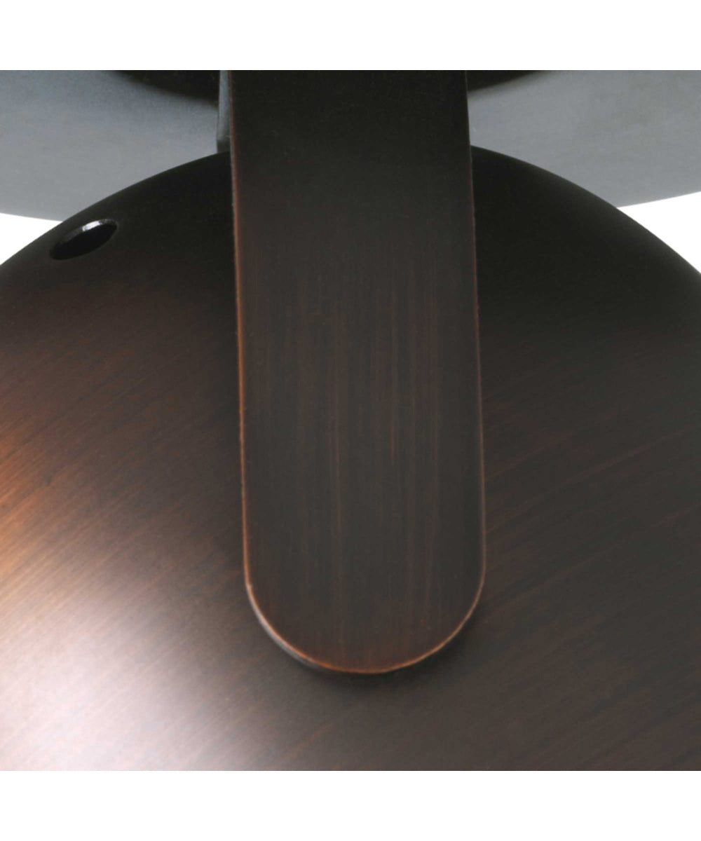 1-Light Multi-Directional Roundback Wall/Ceiling Fixture in Urban Bronze - Perfect for Living Room, Bedroom, and Hallway Lighting