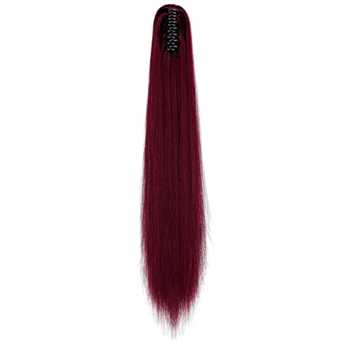 Clip-in Ponytail Hair Extension with Claw Clip - Natural Looking Hairpiece for Instant Volume & Length - Perfect for Parties, Weddings & Everyday Styling