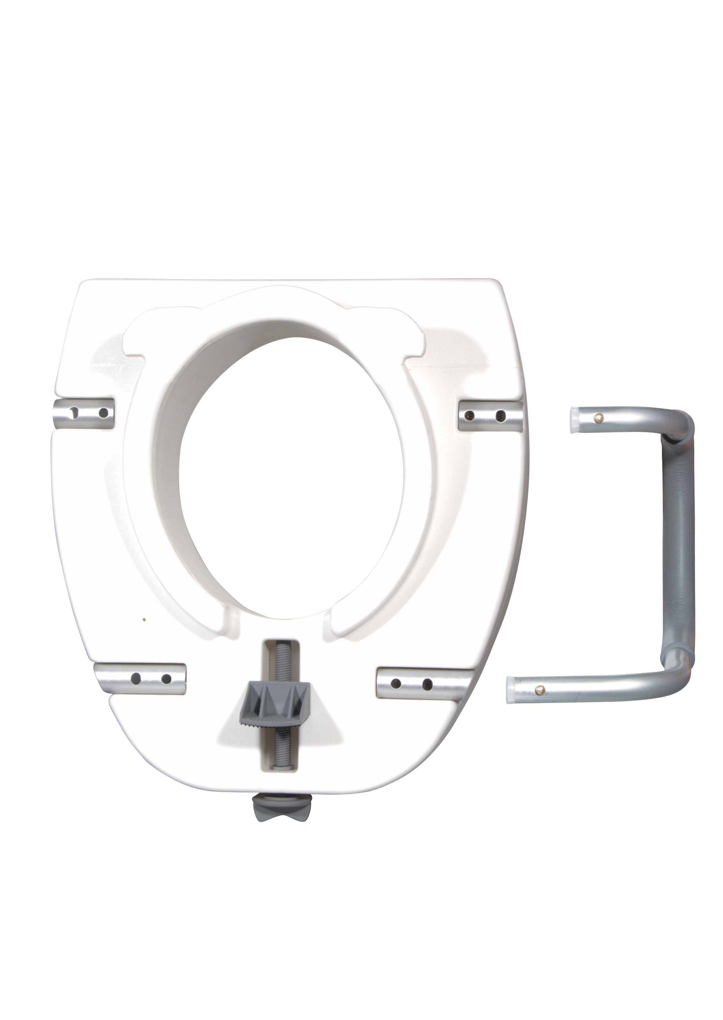 Drive Medical Raised Toilet Seat with Lock - Adjustable Height Safety Toilet Riser for Elderly & Disabled - Bathroom Mobility Aid for Home & Hospital Use