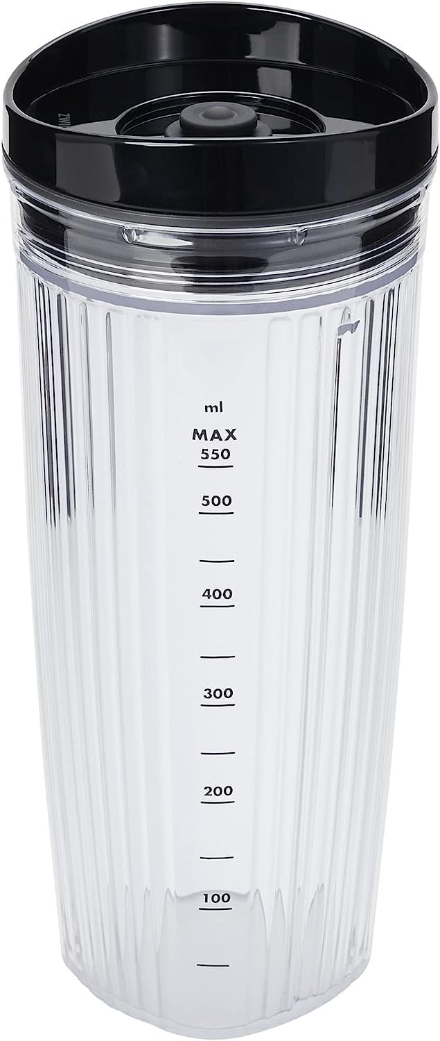 ZWILLING Enfinigy Personal Blender Jar with Drinking Lid & Vacuum Seal - Black | Portable Smoothie Maker for Home, Office & Gym | BPA-Free Blender Cup for Shakes, Juices & Protein Drinks