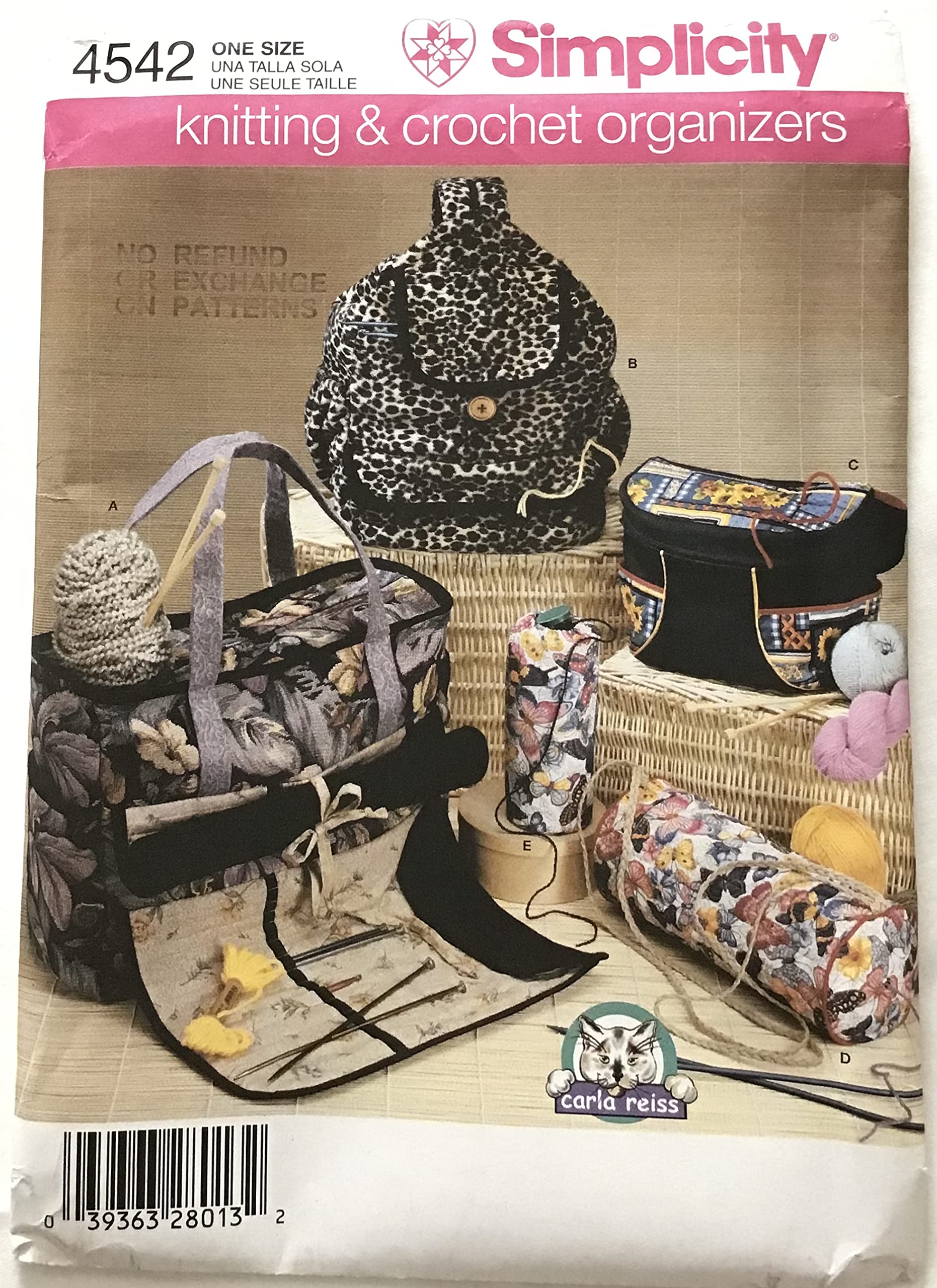 Simplicity 4542 Sewing Knitting and Crochet Organizer - Perfect for Craft Storage, Yarn Organization & DIY Projects at Home