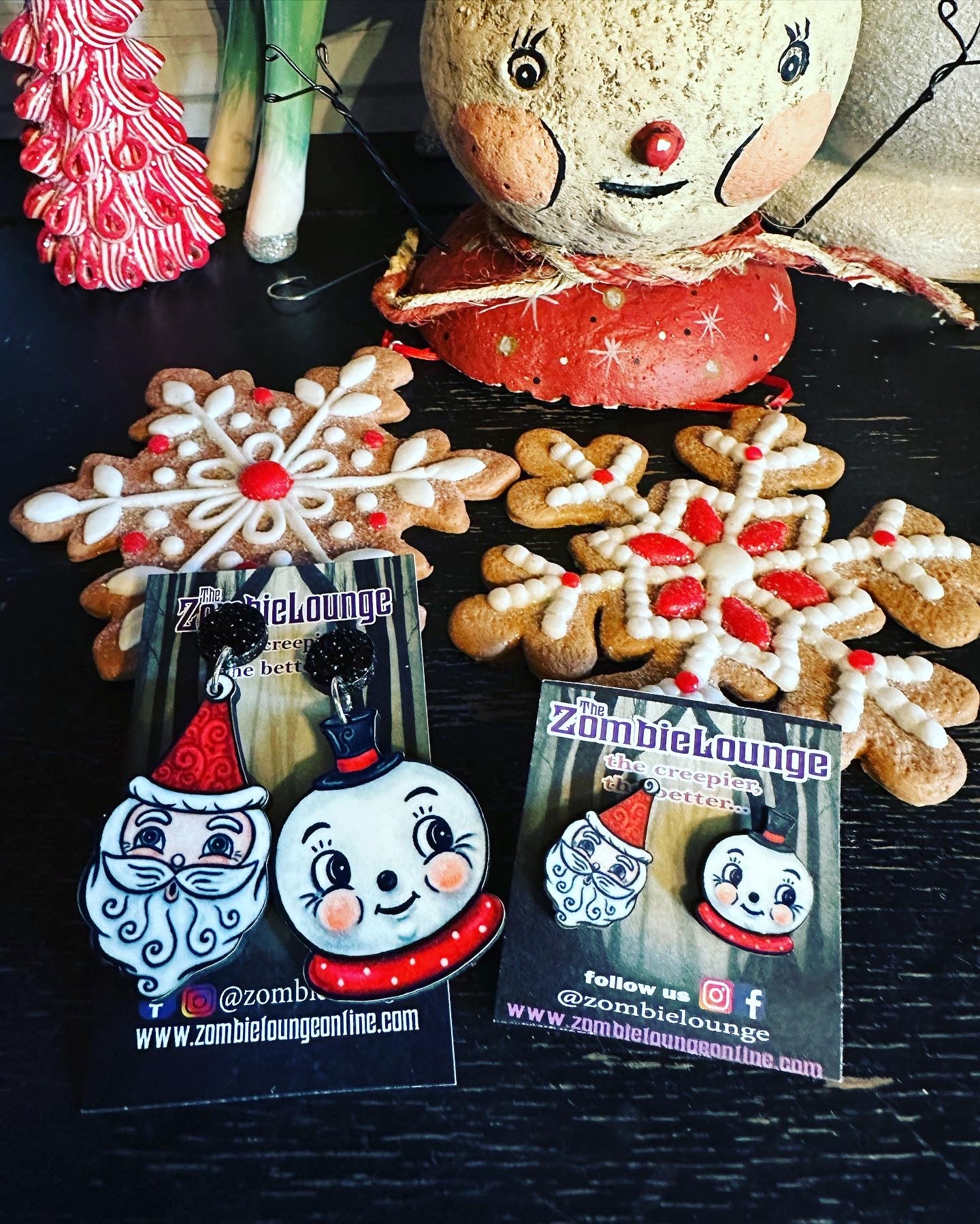 Johanna Parker Santa and Snowman Christmas Earrings - Festive Holiday Jewelry for Women - Perfect for Christmas Parties & Gift Giving